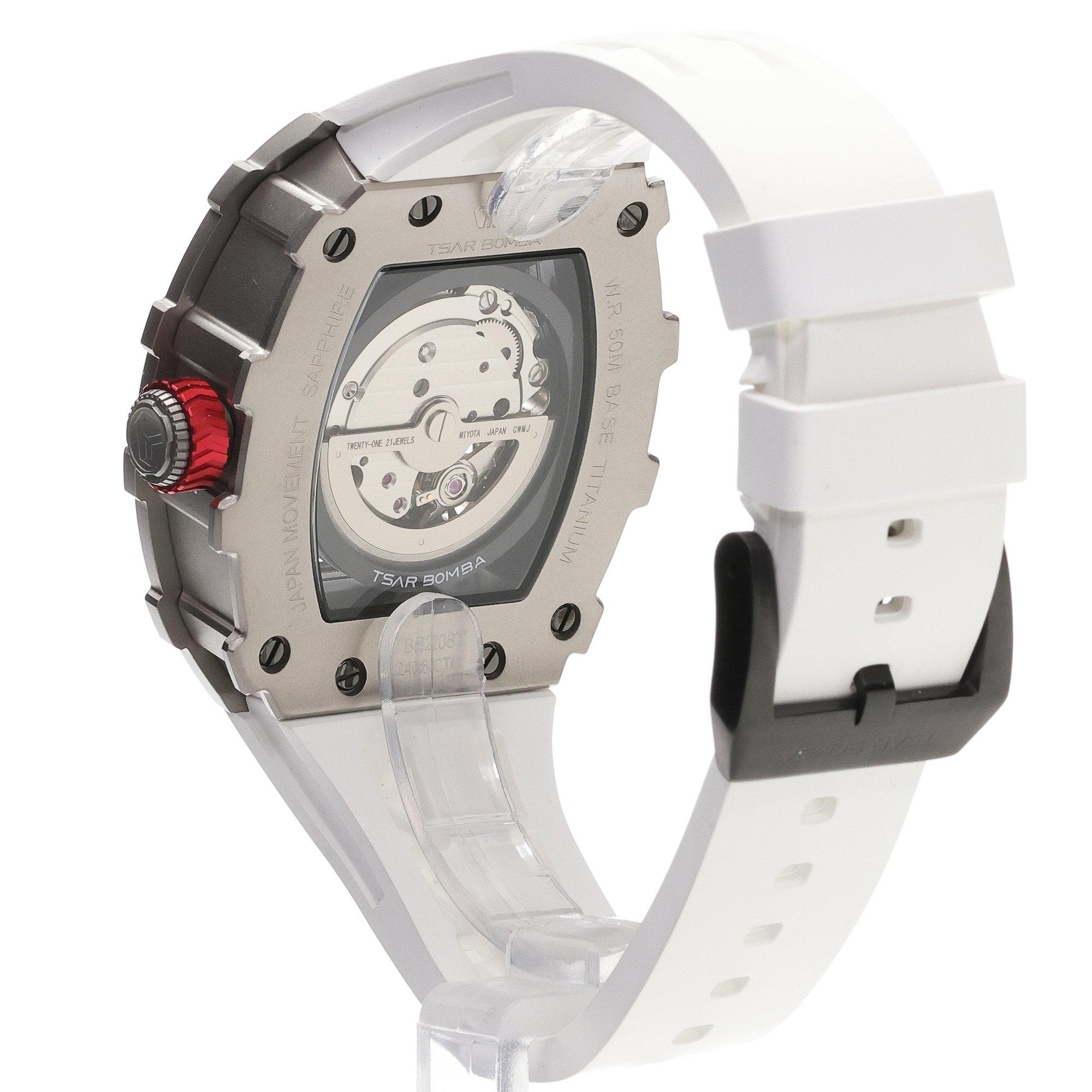 zegarek Tsar Bomba TB8208T-02 automatyczny męski Elemental Elemental Titanium White