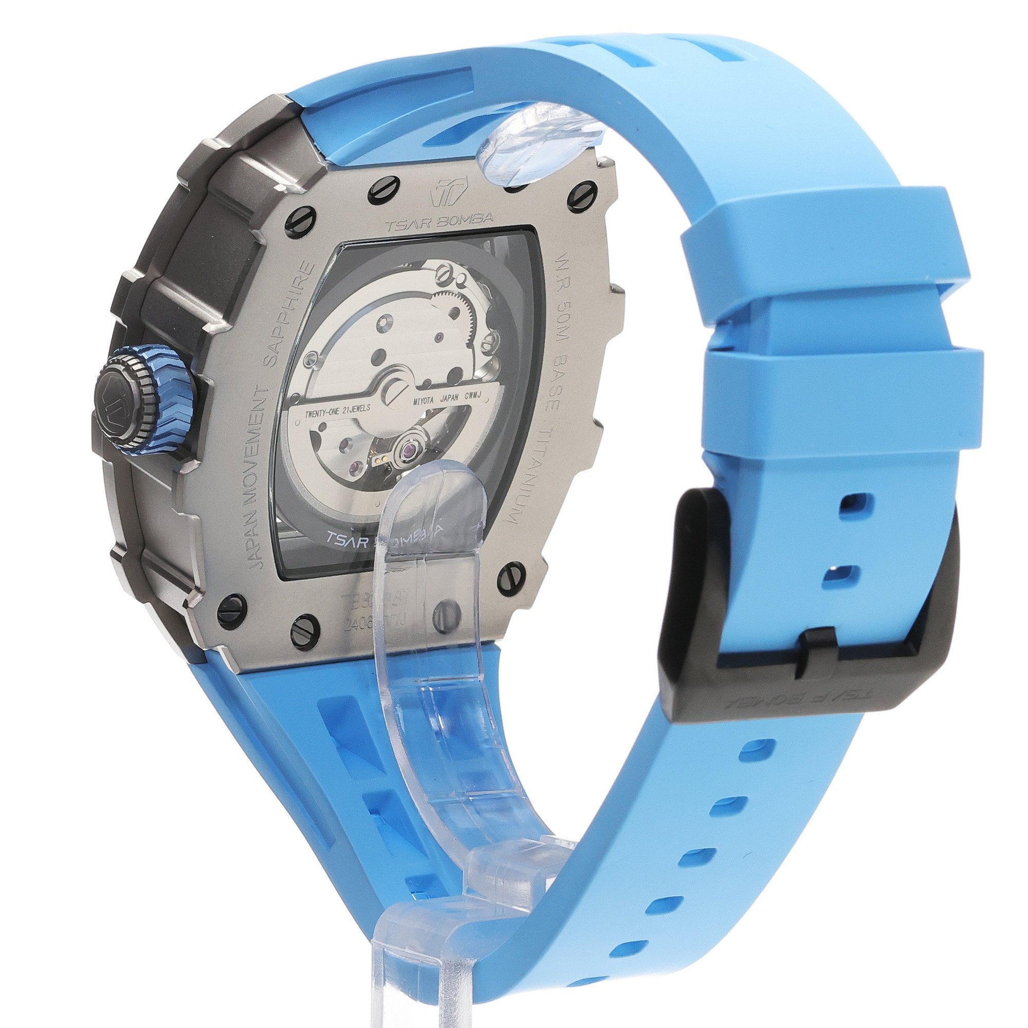 zegarek Tsar Bomba TB8208T-03 automatyczny męski Elemental Elemental Titanium Blue - miniatura 4