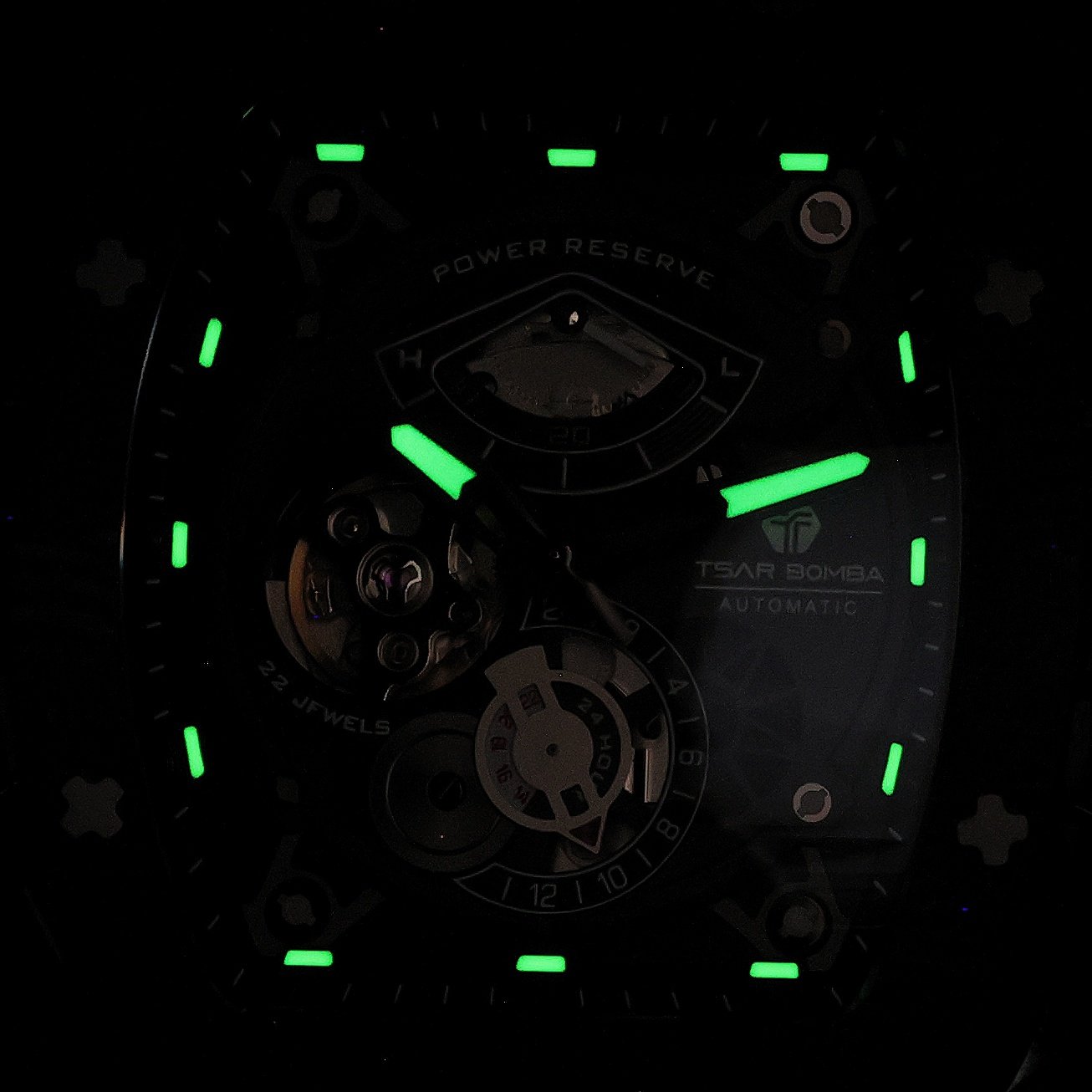 zegarek Tsar Bomba TB8210CFII-01 automatyczny męski Elemental Elemental Carbon Fiber Automatic Black - miniatura 5