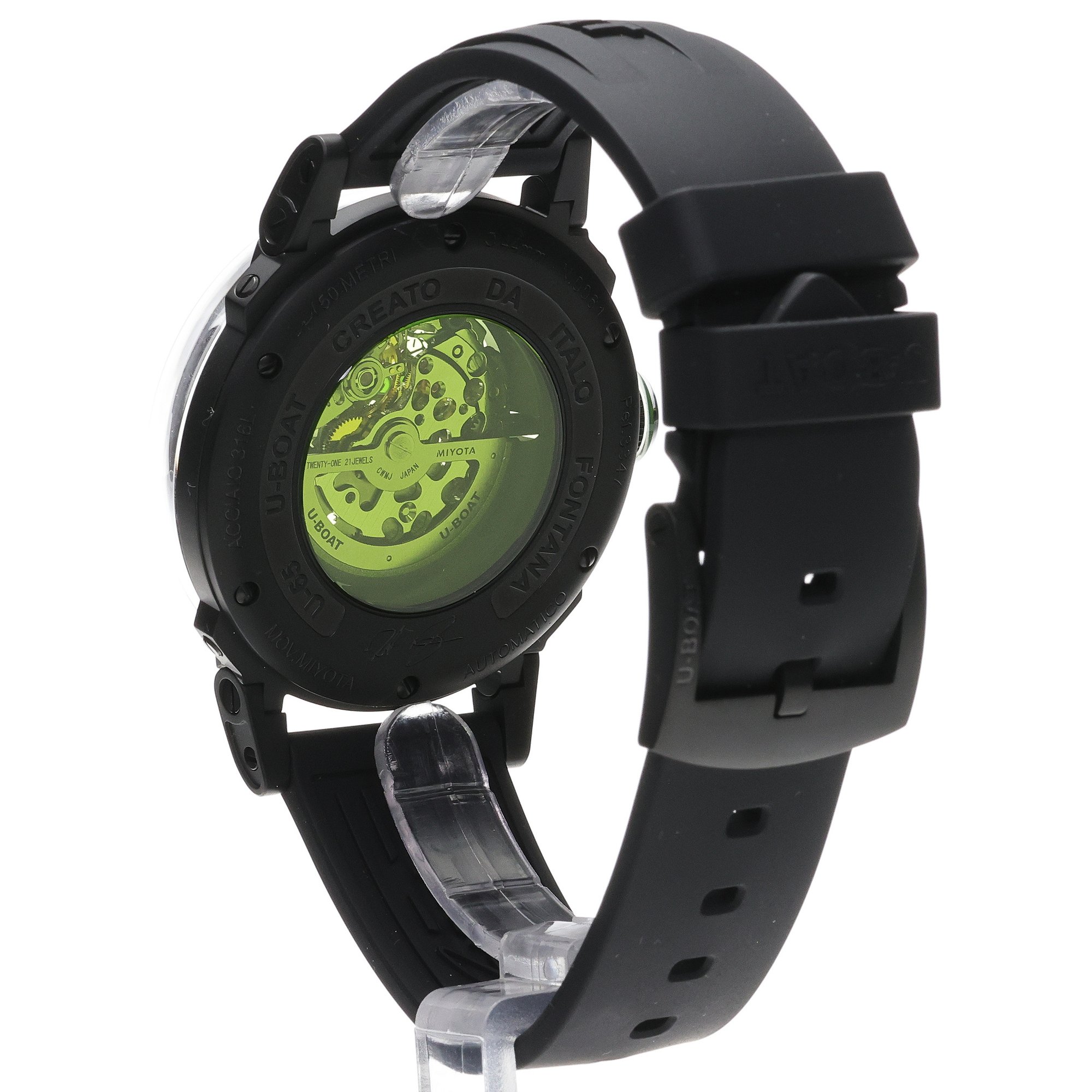 zegarek U-BOAT 3347 automatyczny męski U-65 U-65 AUTOMATIC 44mm PVD GREEN - miniatura 4