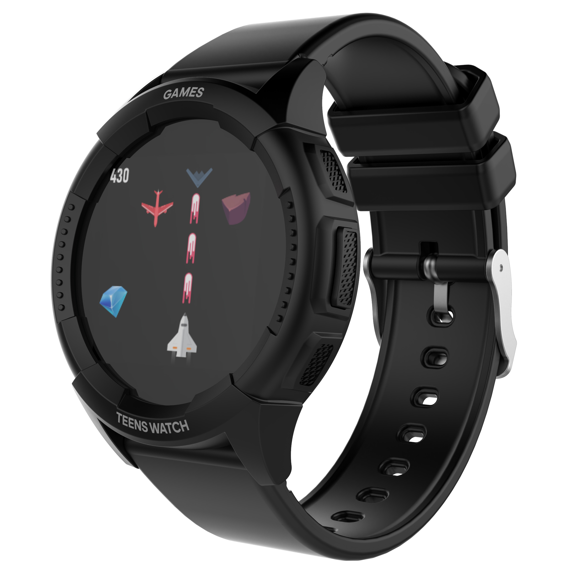 zegarek Vector Smart VCTR-00-02BK 45mm Czarny Kids dla dzieci z krokomierz Smartwatch