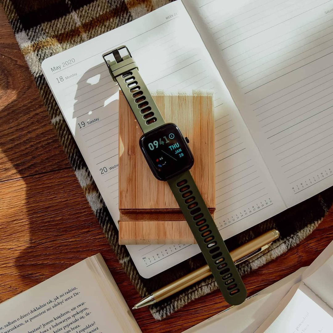 zegarek Vector Smart VCTR-31-01BK-S4AG 42mm Zeiony męski z termometr Smartwatch - miniatura 3
