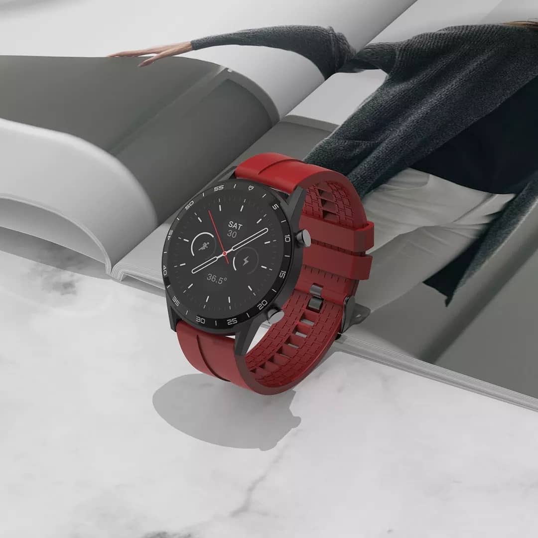 zegarek Vector Smart VCTR-32-22BK-S4RD 47mm Czerwony męski z termometr Smartwatch - miniatura 3