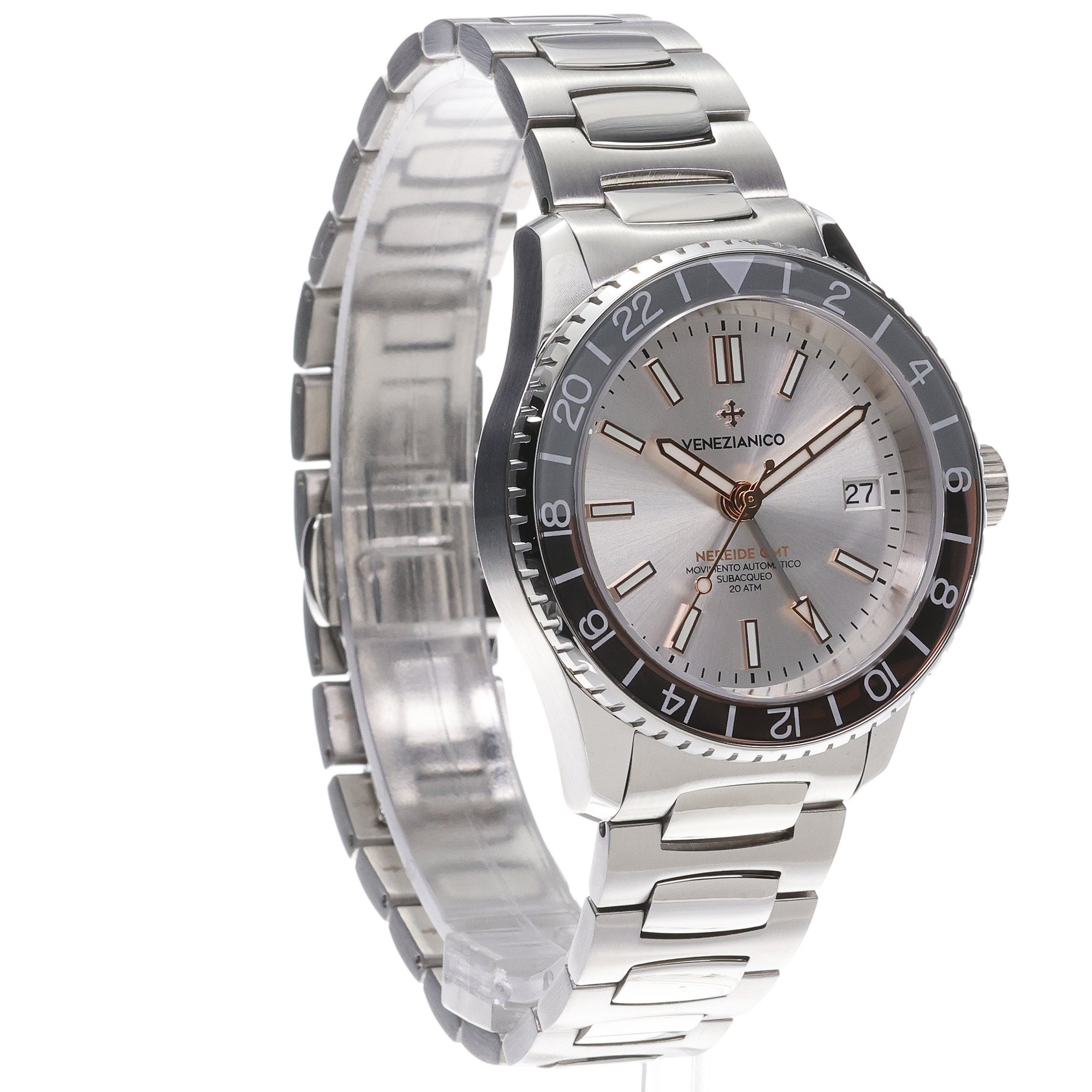 zegarek Venezianico 3521503C srebrny Nereide GMT - miniatura 3