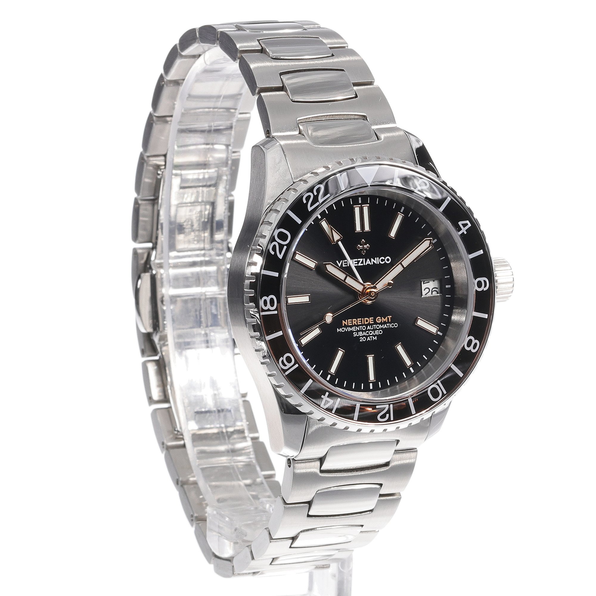 zegarek Venezianico 3521504C srebrny Nereide GMT - miniatura 7