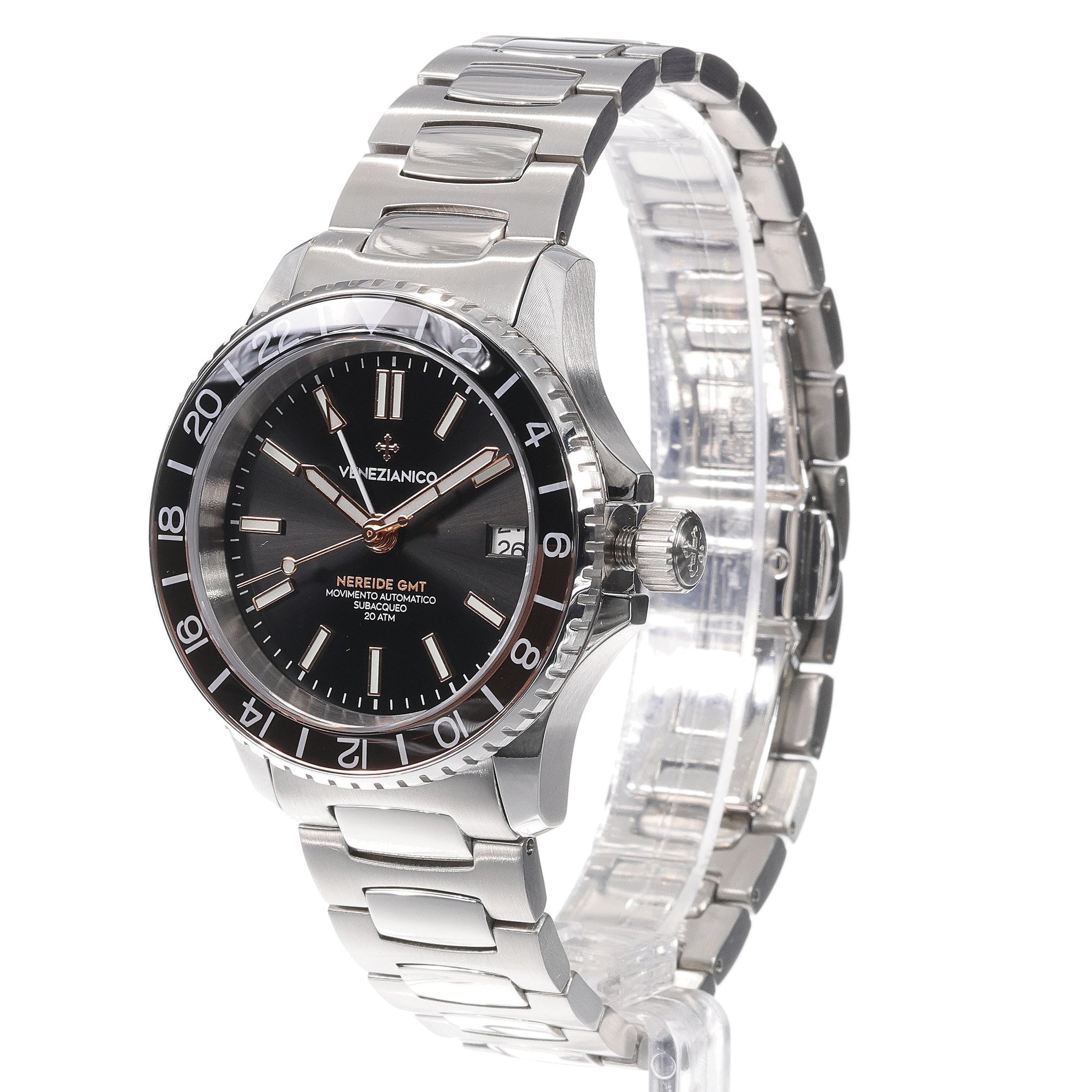 zegarek Venezianico 3521504C srebrny Nereide GMT - miniatura 9