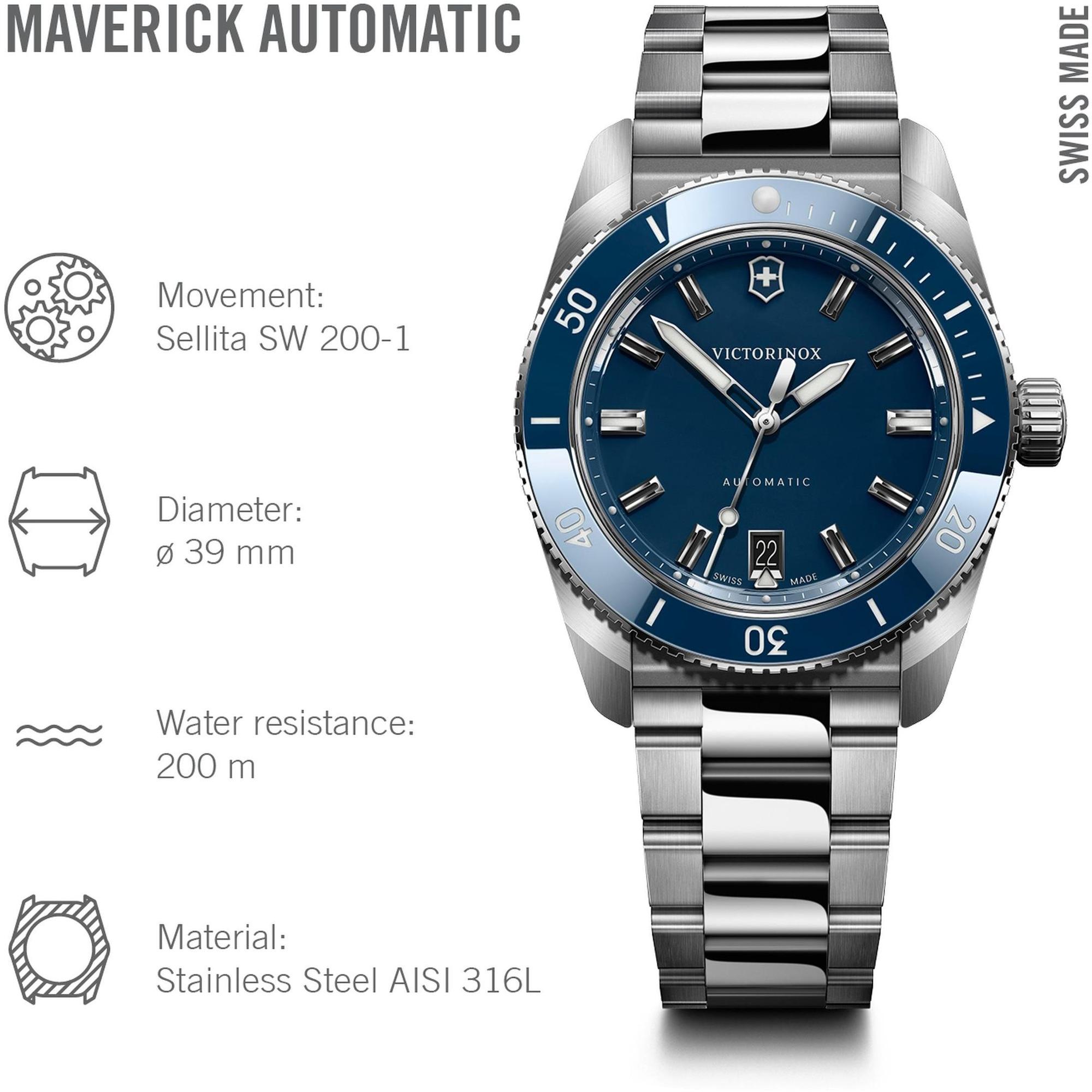 zegarek Victorinox 242106 srebrny Maverick - miniatura 9