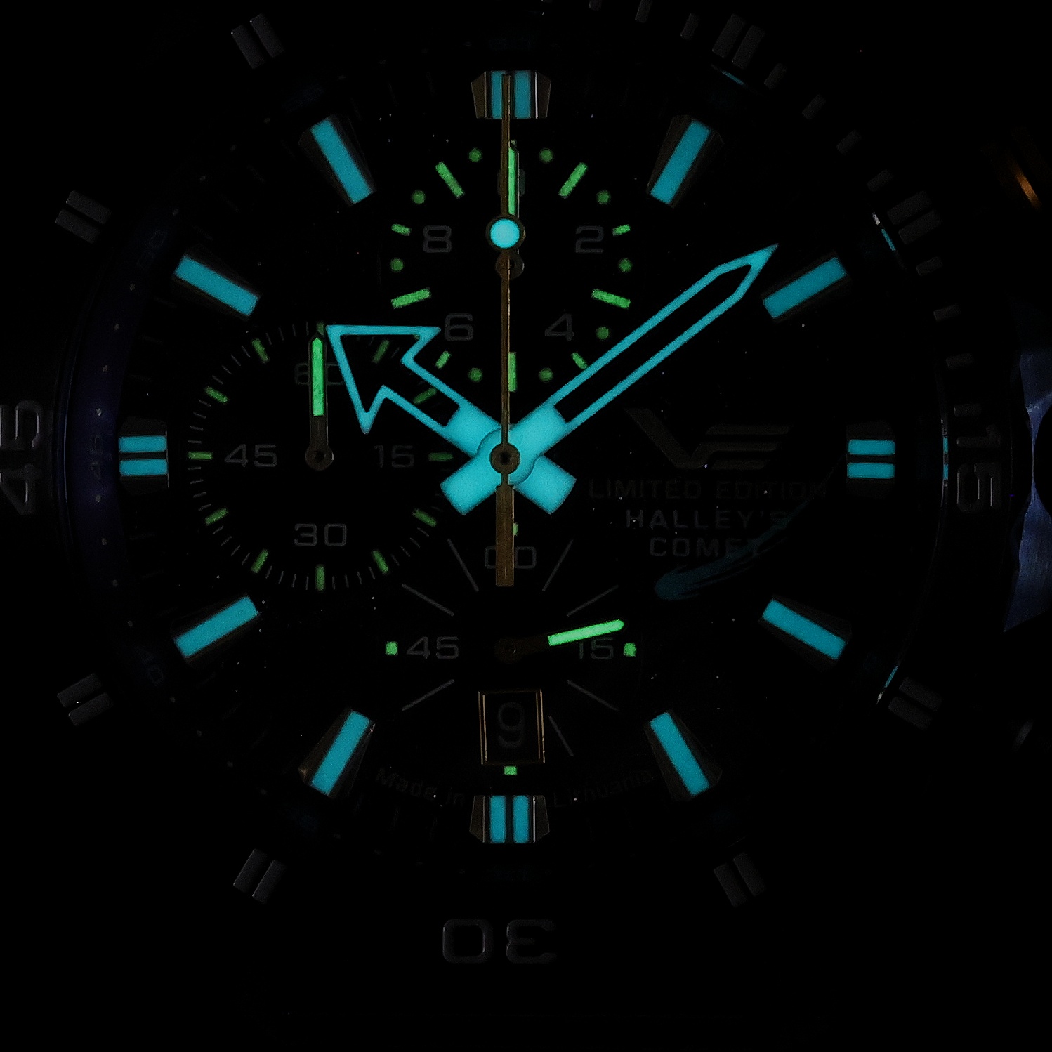 zegarek Vostok Europe 6S10-320E694B Almaz Chrono Halleys Comet Special Edition męski z chronograf Almaz - miniatura 5