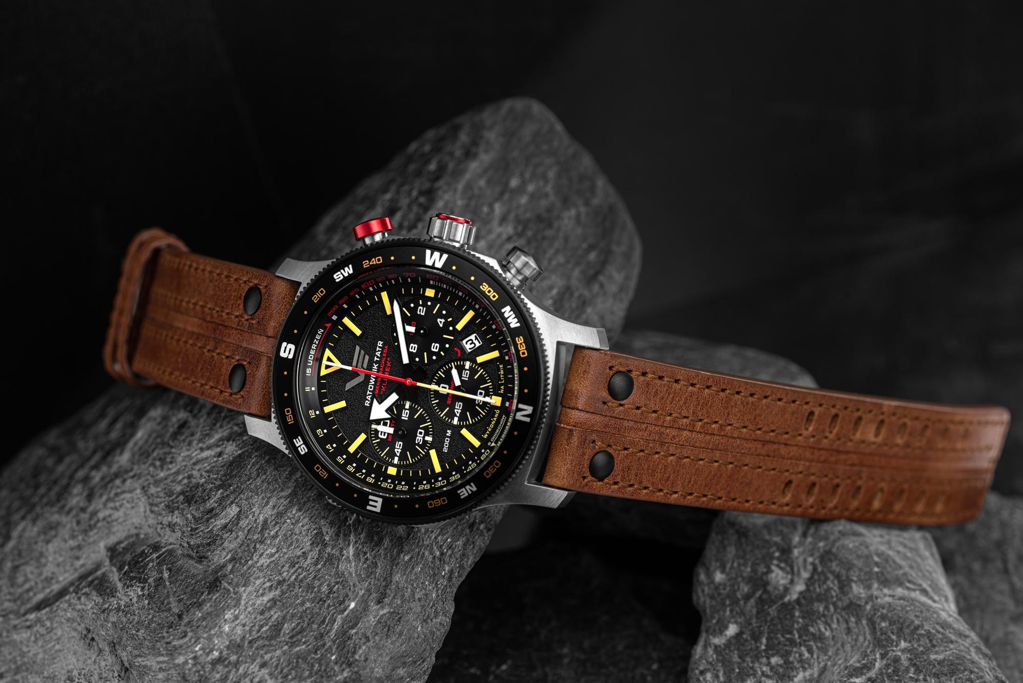 zegarek Vostok Europe 6S20-598ES16 Expedition 48mm Ratownik Tatr Klemens Klimek Bachleda Limited Edition męski z chronograf Expedition - miniatura 2