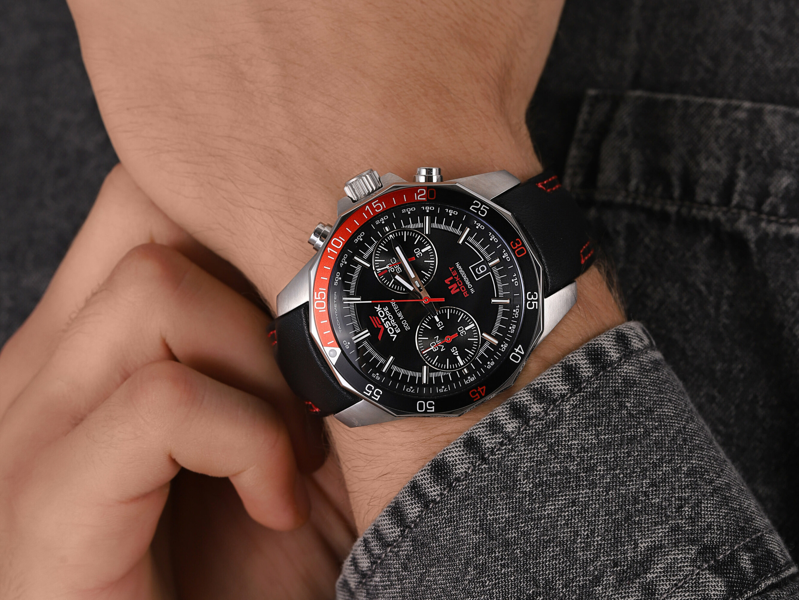 zegarek Vostok Europe 6S21-2255295 kwarcowy męski N1 Rocket Rocket N-1 Chrono