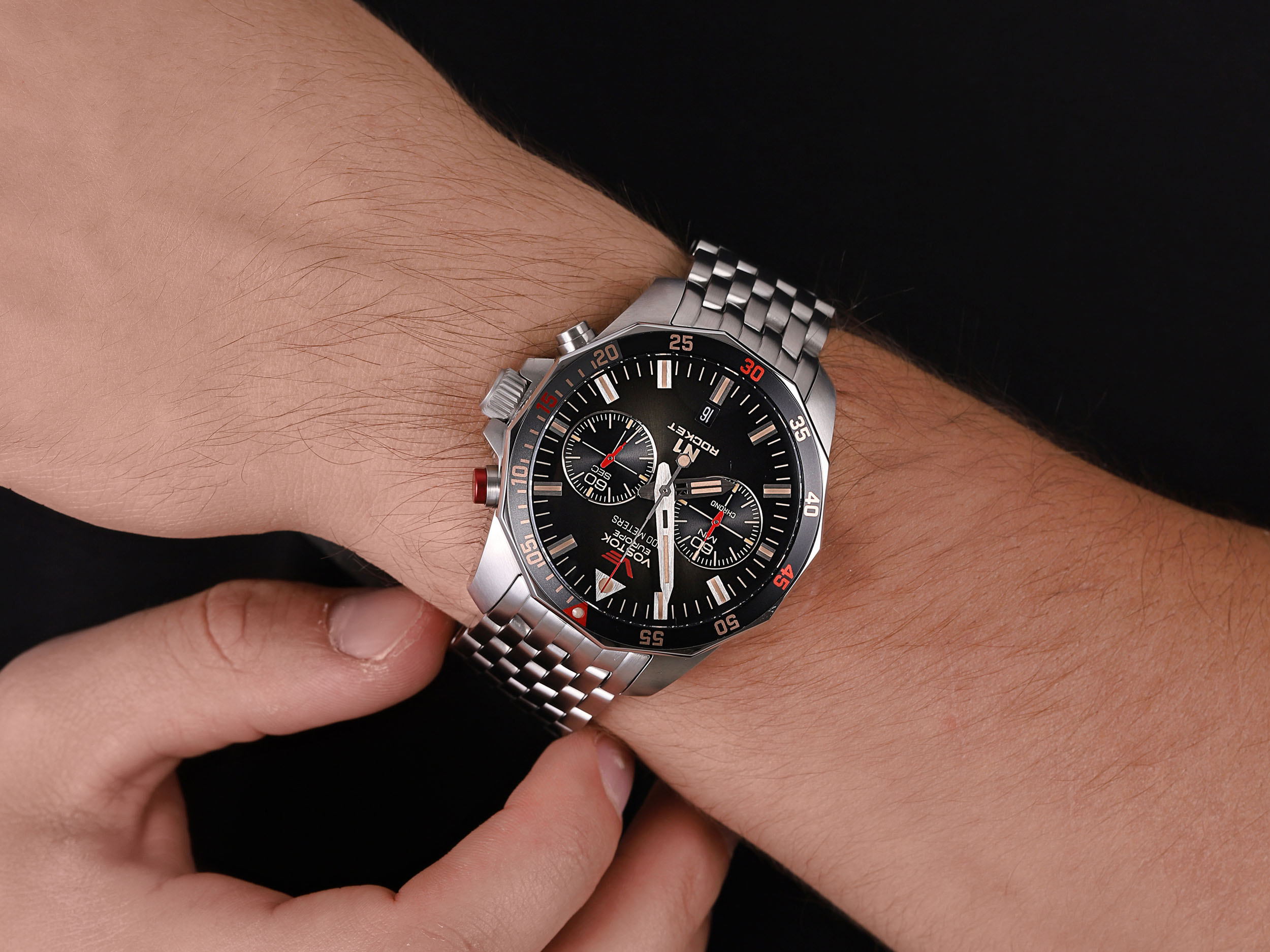 zegarek Vostok Europe 6S21-225A618B N1 Rocket męski z chronograf N1 Rocket - miniatura 8