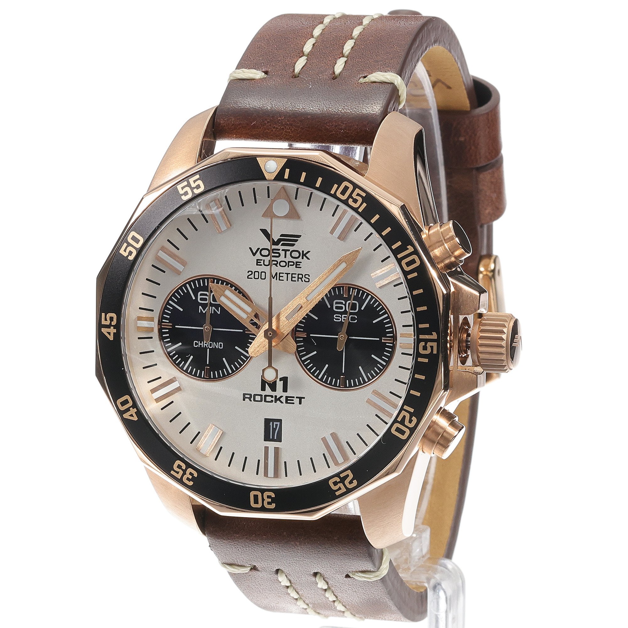 zegarek Vostok Europe 6S21-225B619 różowe złoto N1 Rocket