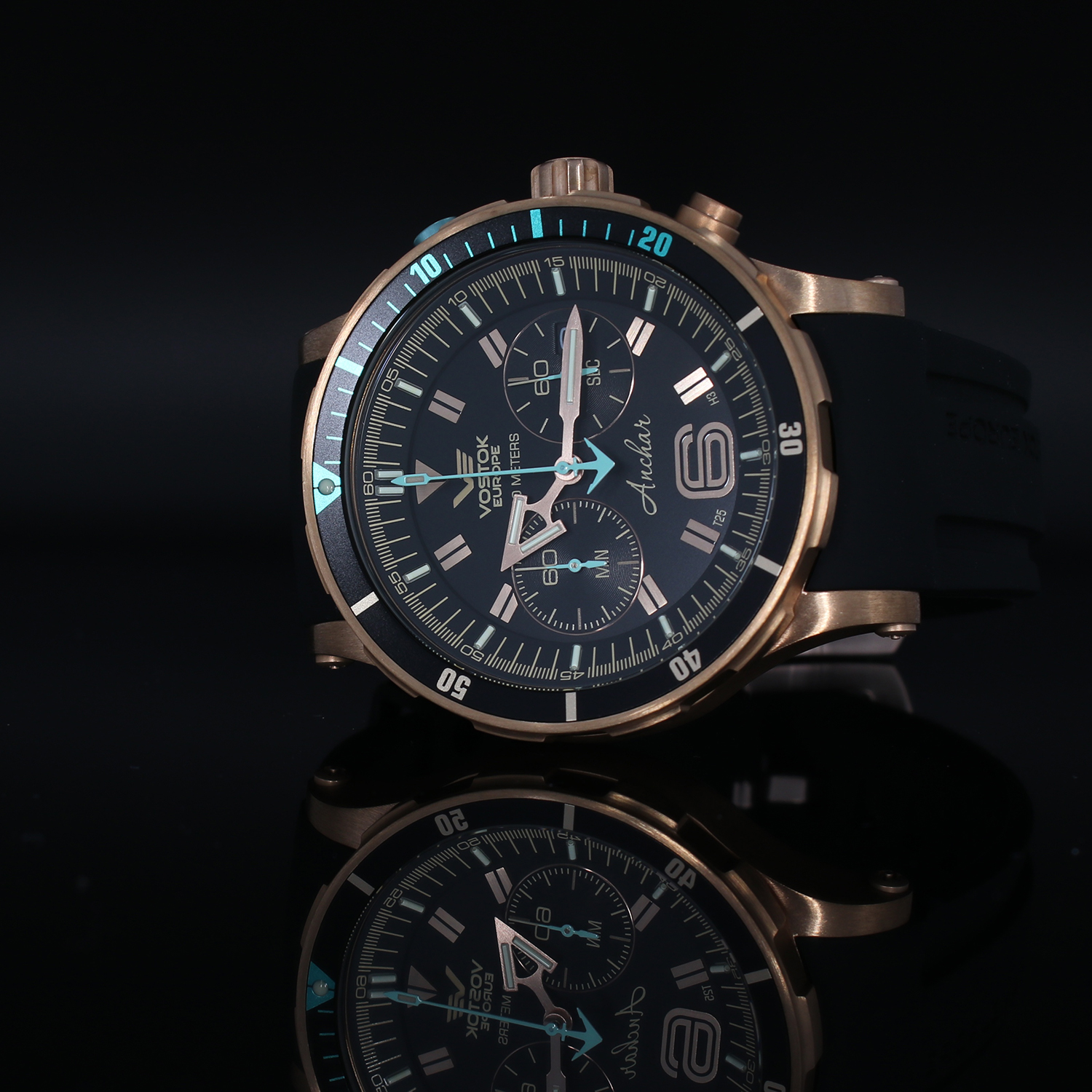 zegarek Vostok Europe 6S21-510O585S kwarcowy męski Anchar Anchar Chrono Bronze - miniatura 10