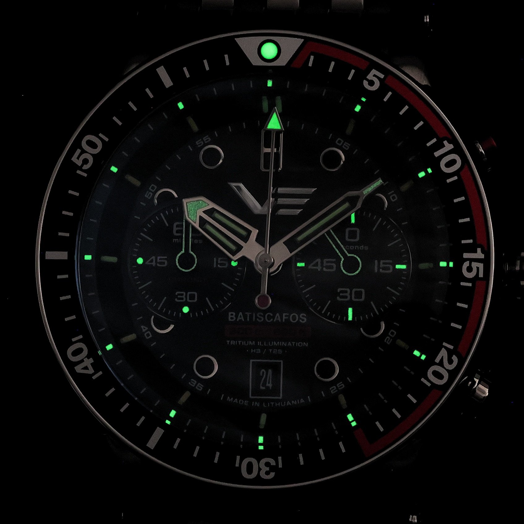 zegarek Vostok Europe 6S21-511A771B Batiscafos Chrono Batiscafos mineralne utwardzane - miniatura 5