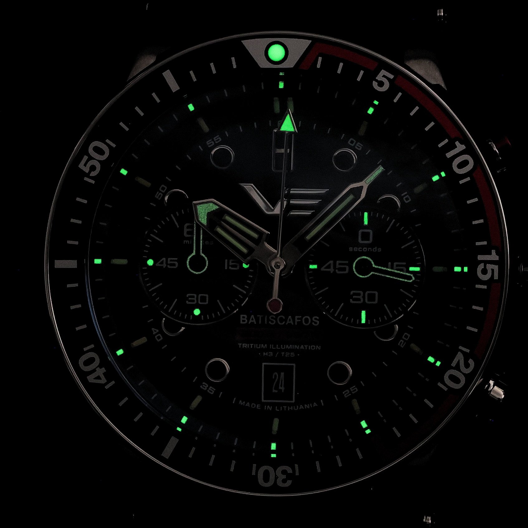 zegarek Vostok Europe 6S21-511A771SB Batiscafos Chrono Batiscafos mineralne utwardzane