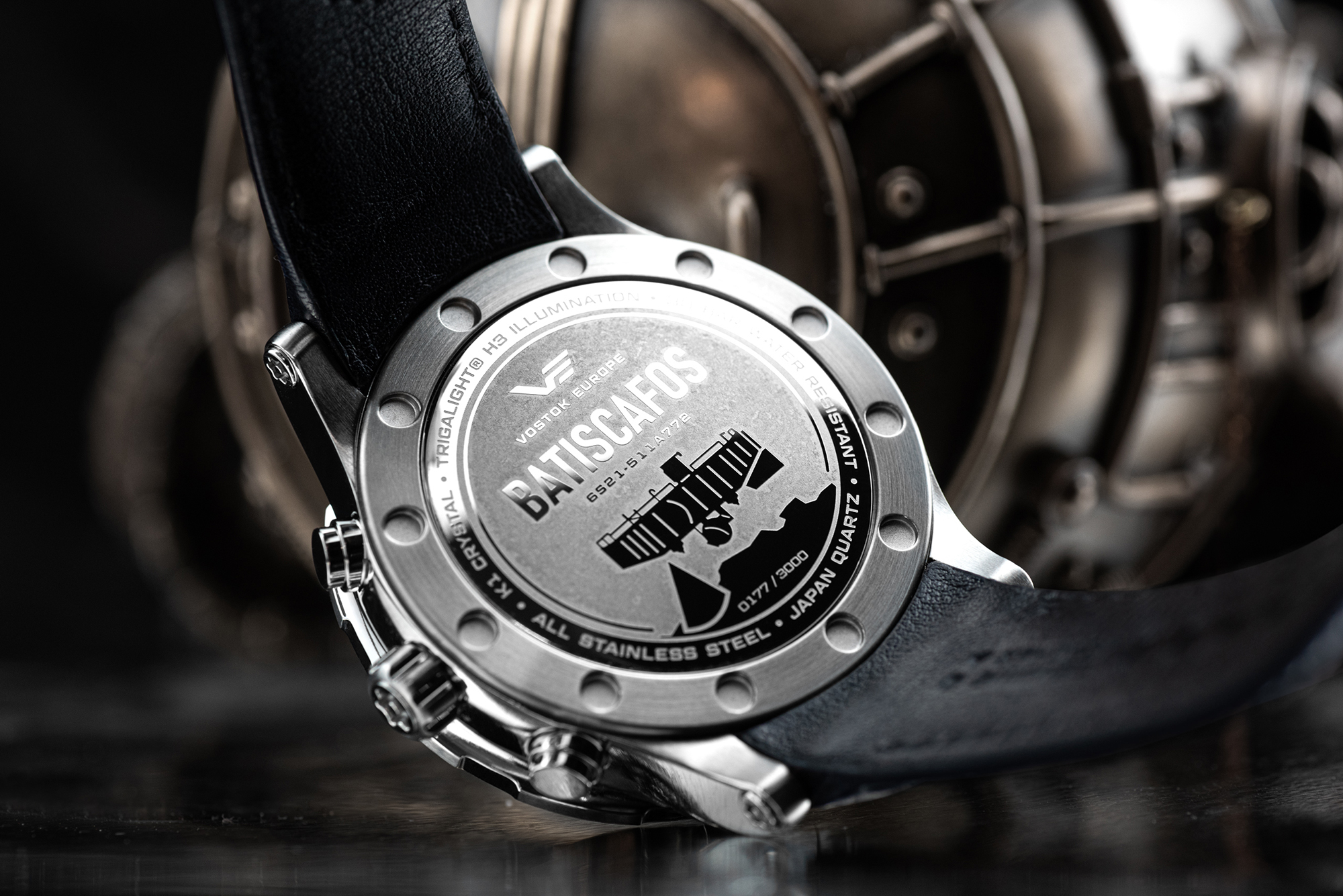 zegarek Vostok Europe 6S21-511A772SG Batiscafos Chrono męski z chronograf Batiscafos - miniatura 3