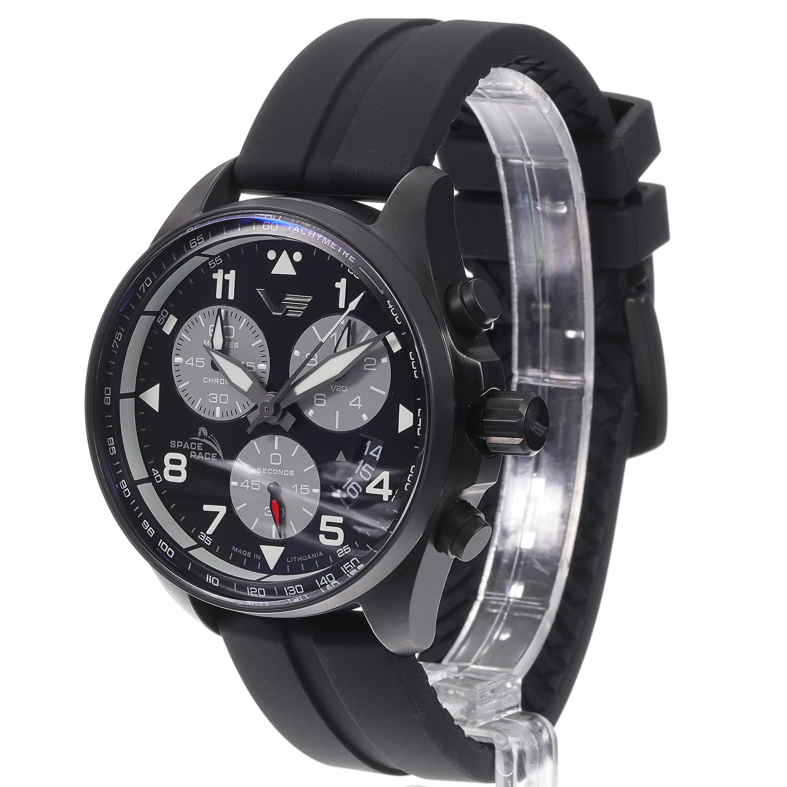 zegarek Vostok Europe 6S30-325C744SB kwarcowy męski Space Race Space Race Full Black Chrono