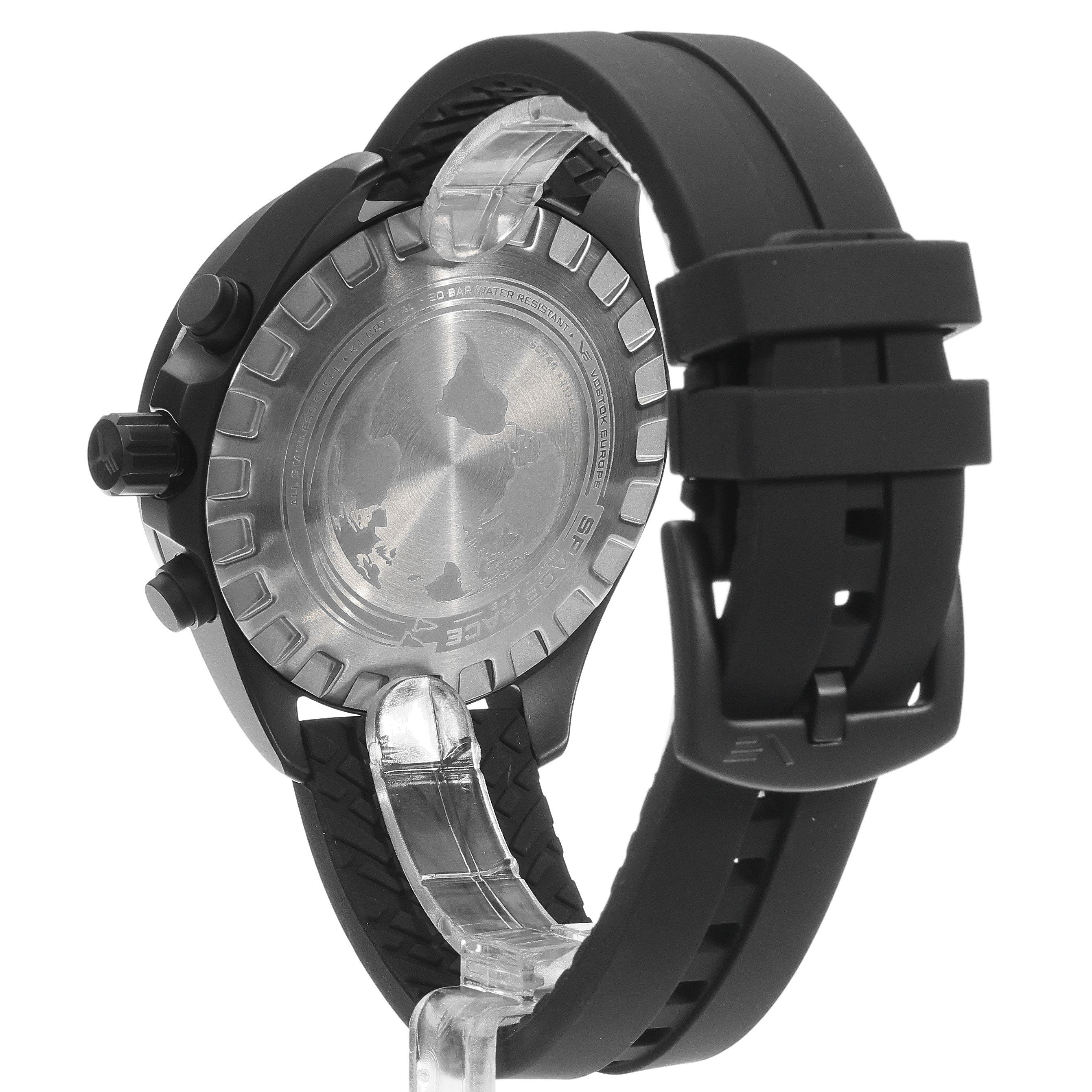 zegarek Vostok Europe 6S30-325C744SB Space Race Full Black Chrono męski z tachometr Space Race