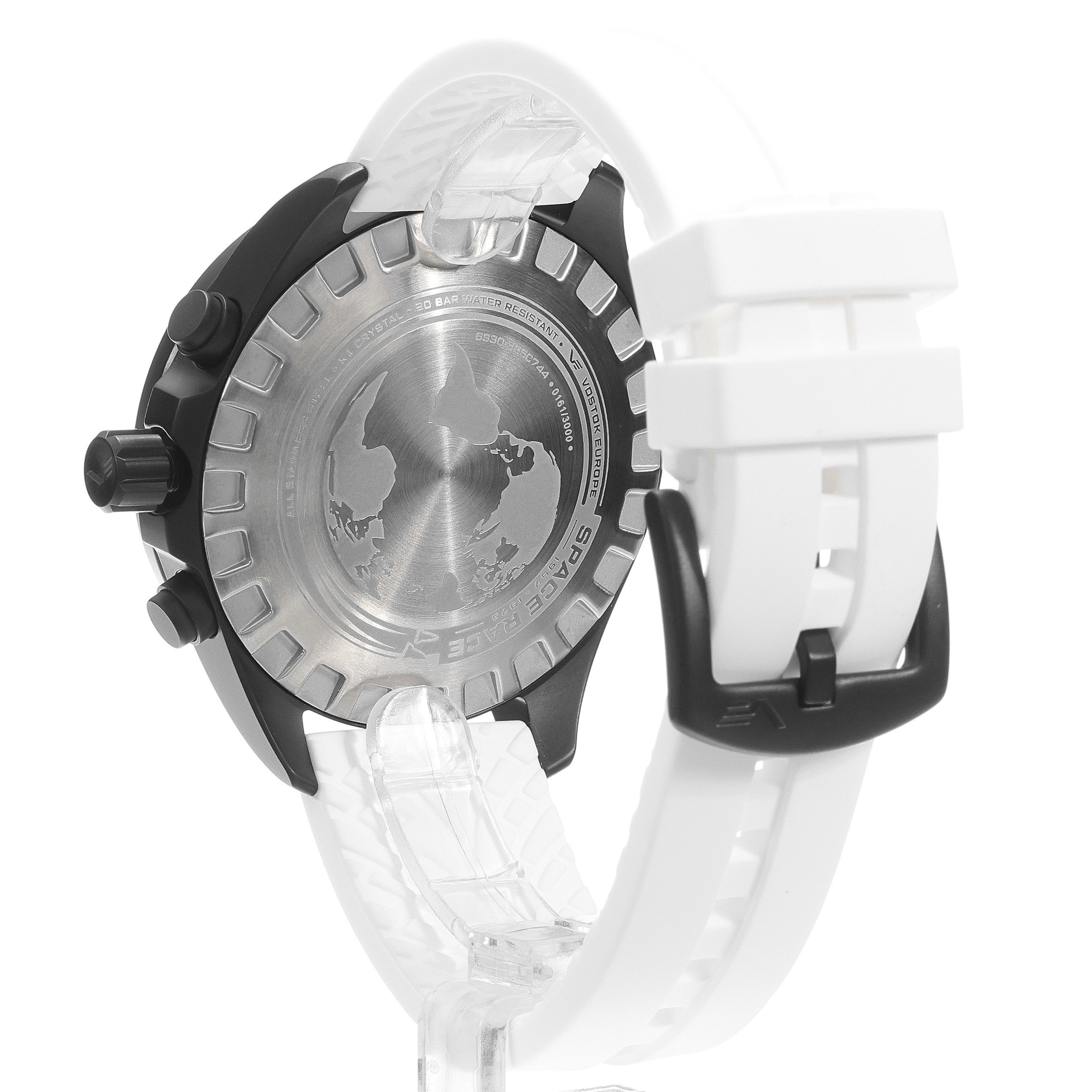 zegarek Vostok Europe 6S30-325C744SW Space Race Full Black Chrono męski z tachometr Space Race