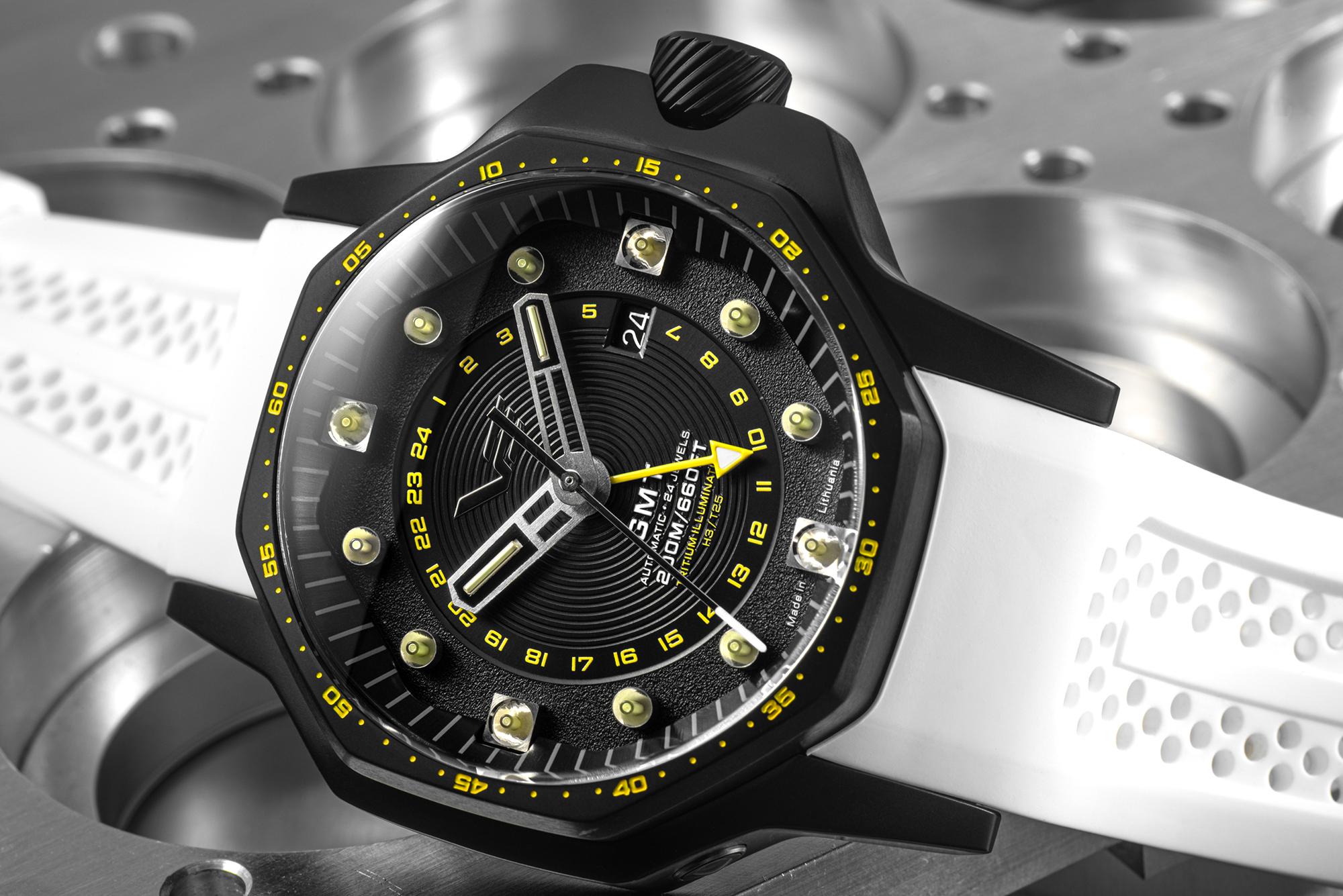 zegarek Vostok Europe NH34-640C703S automatyczny męski Atomic Age Atomic Age Fermi Line Automatic GMT - miniatura 10