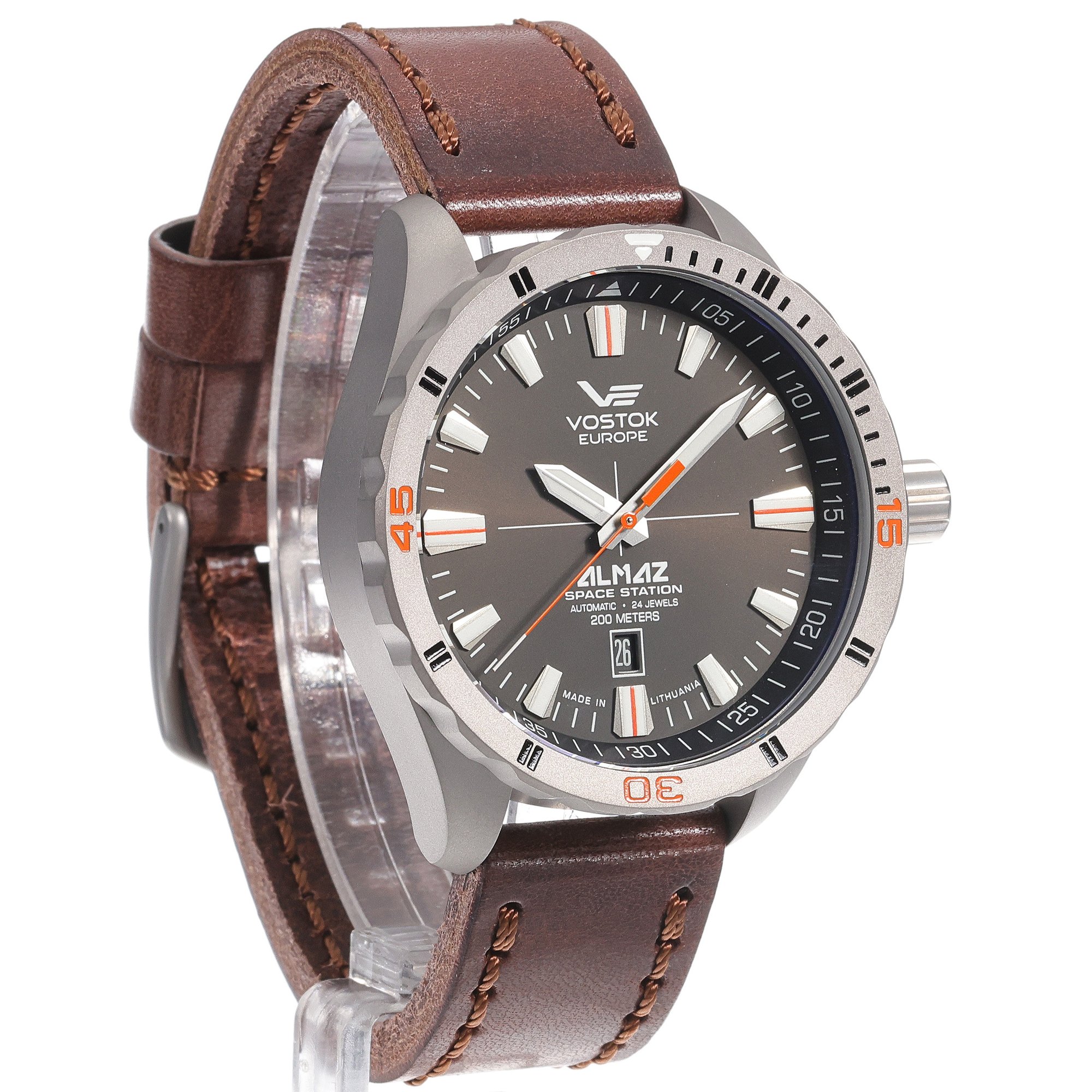 zegarek Vostok Europe NH35A-320H263 automatyczny męski Almaz Almaz Titanium Automatic