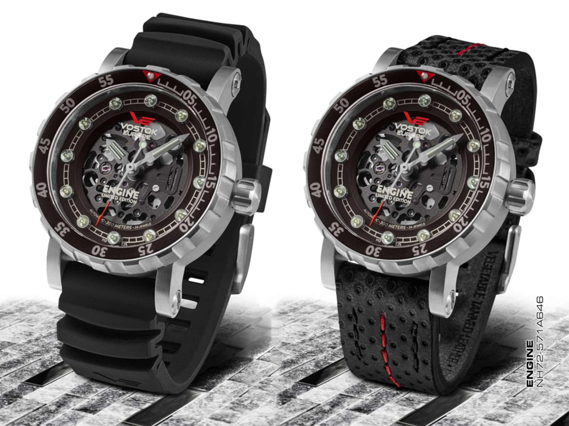 zegarek Vostok Europe NH72-571A646S Engine Skeleton Limited Edition Automatic Engine mineralne utwardzane - miniatura 2