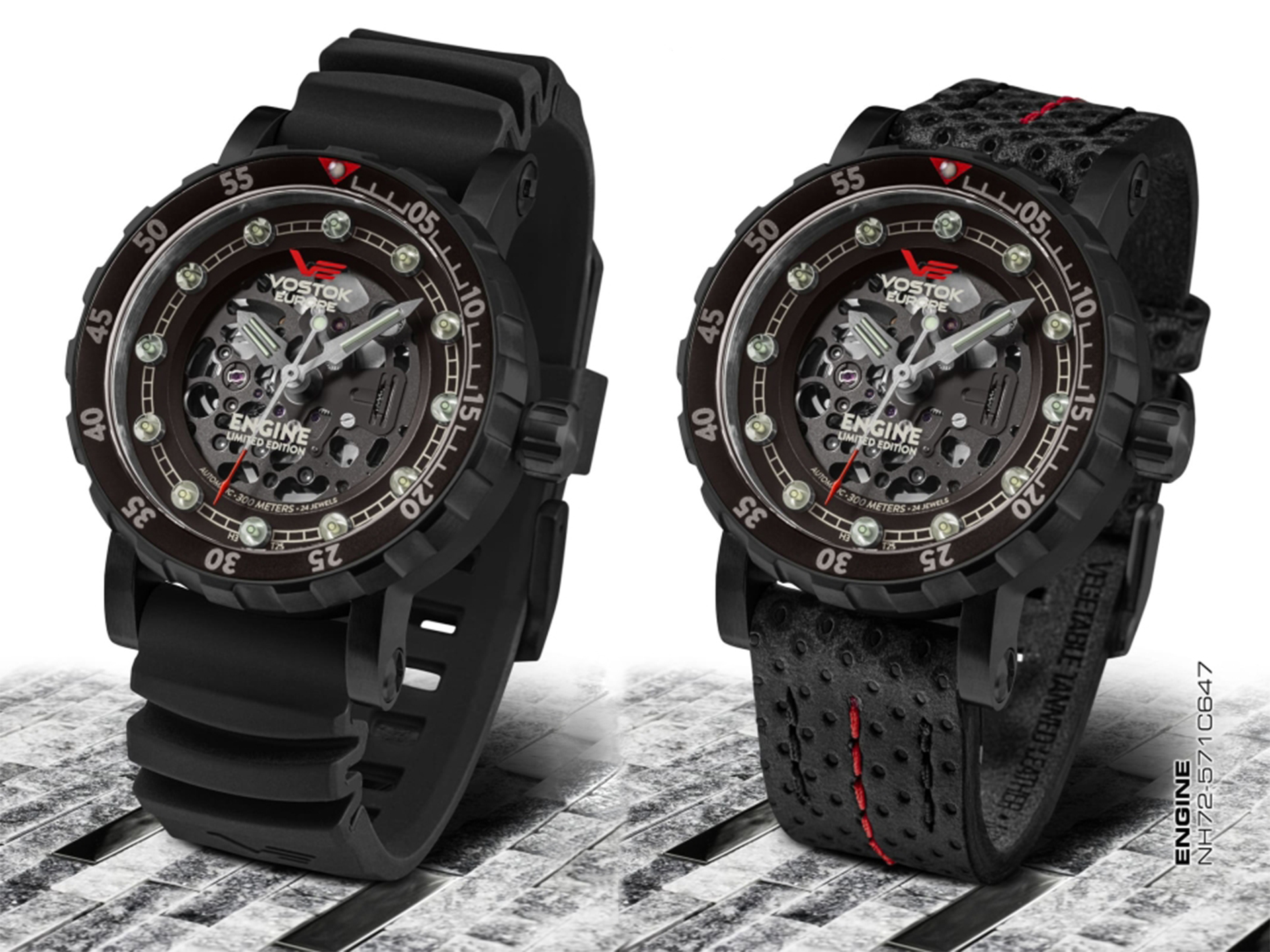 zegarek Vostok Europe NH72-571C647S Engine Skeleton Limited Edition Automatic Engine mineralne utwardzane - miniatura 2