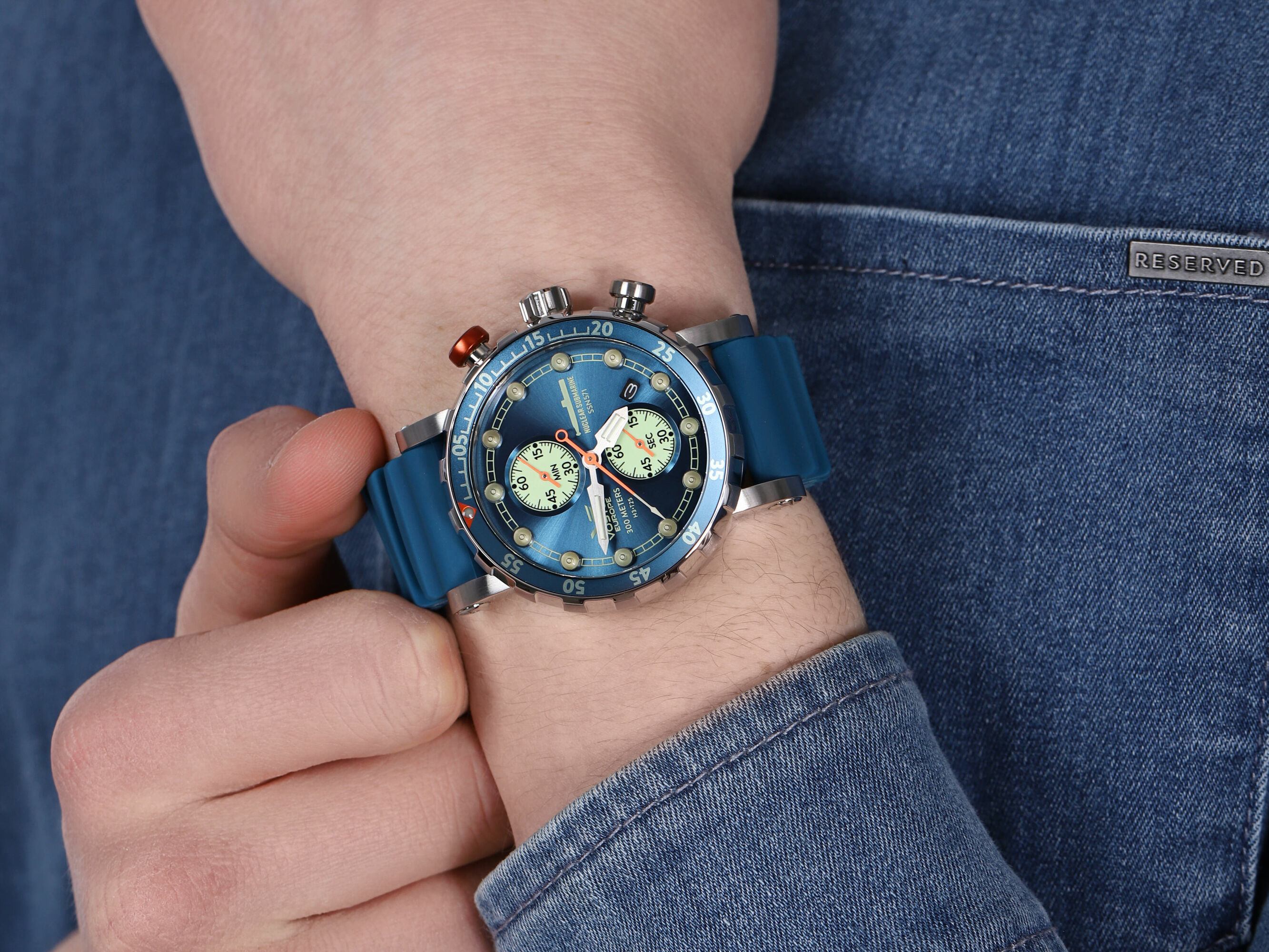 zegarek Vostok Europe VK61-571A610S SSN 571 Nuclear Submarine Chrono męski z chronograf SSN 571 - miniatura 5