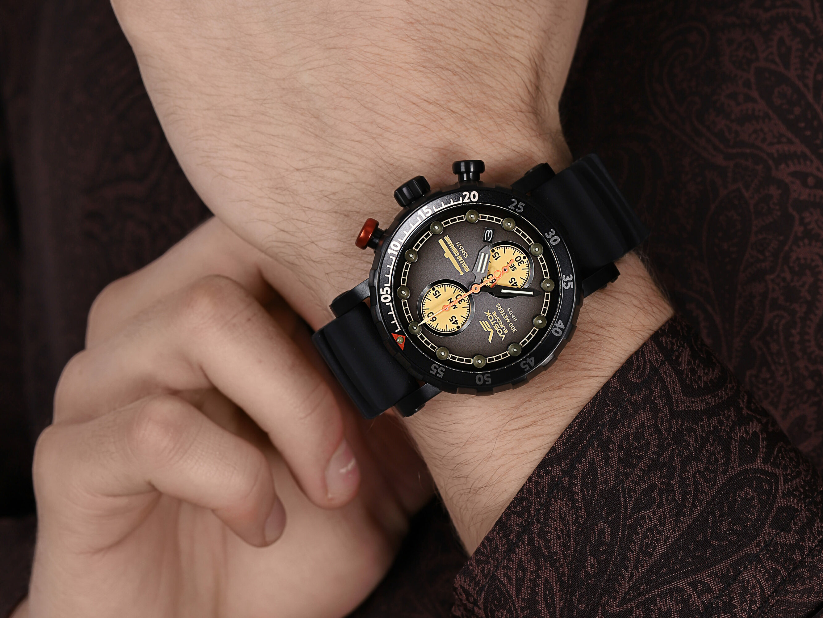 zegarek Vostok Europe VK61-571C611S SSN 571 Nuclear Submarine Chrono męski z chronograf SSN 571 - miniatura 4