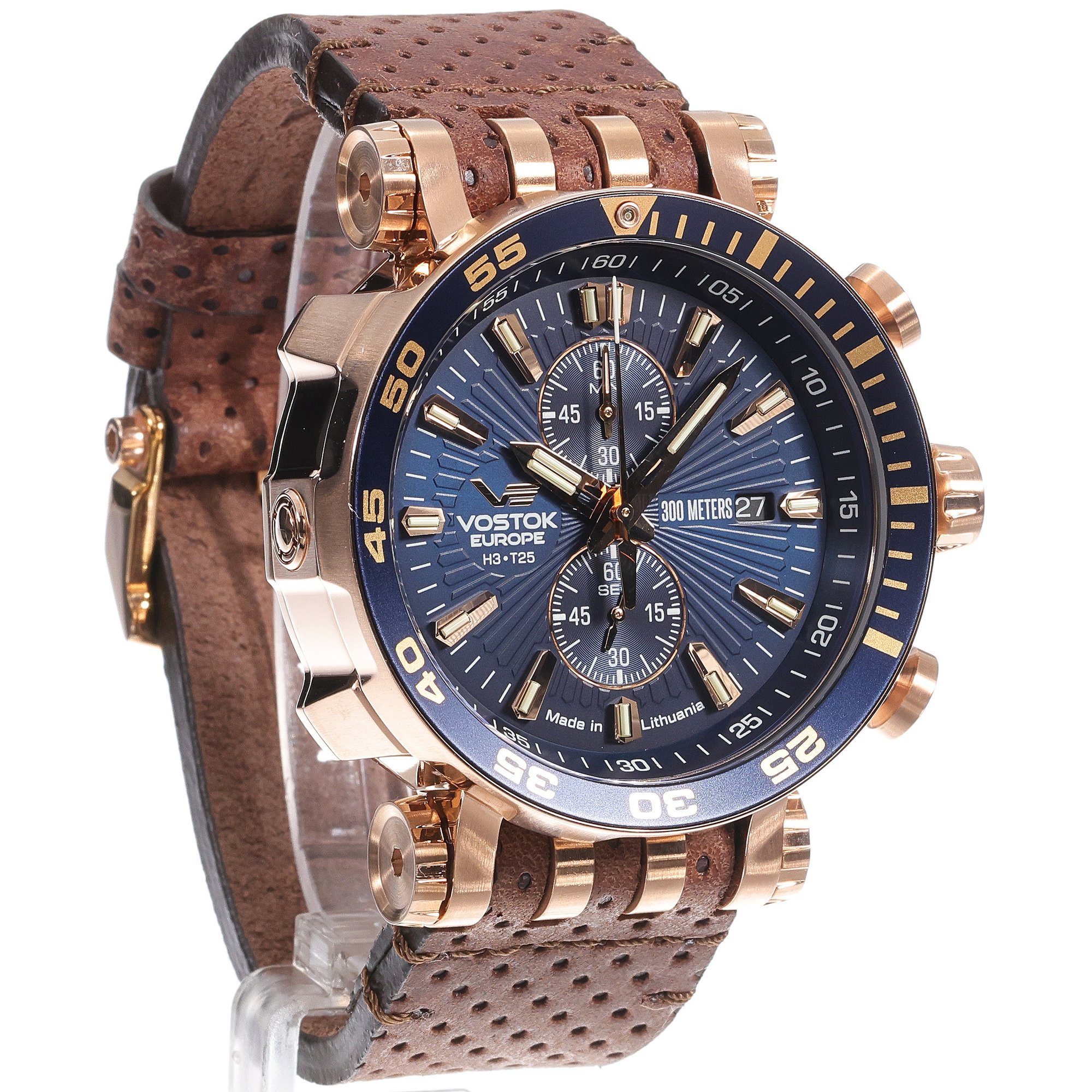 zegarek Vostok Europe VK61-575B590 Energia Chrono Line męski z chronograf Energia Rocket