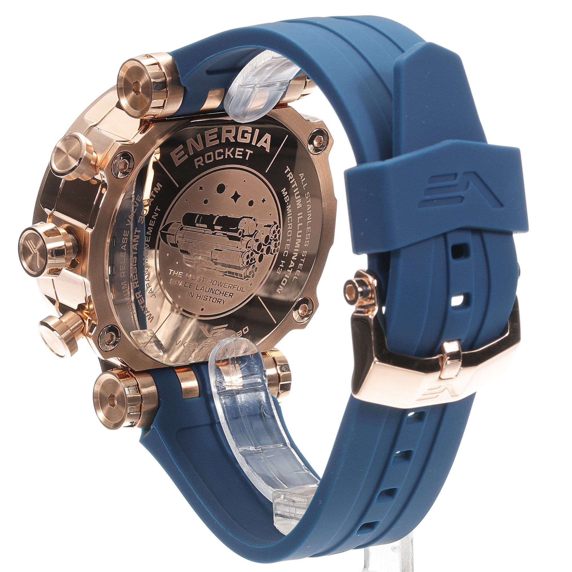 zegarek Vostok Europe VK61-575B590S Energia Chrono Line męski z chronograf Energia Rocket