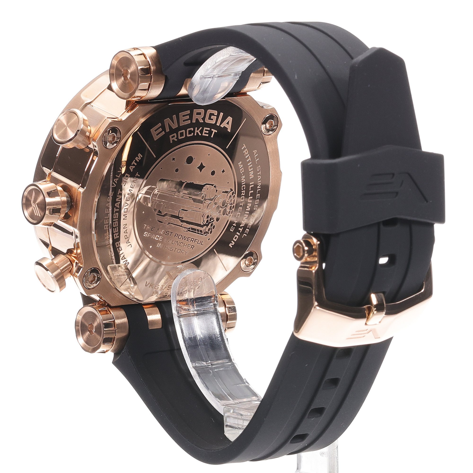 zegarek Vostok Europe VK61-575B590SB Energia Chrono Line męski z chronograf Energia Rocket