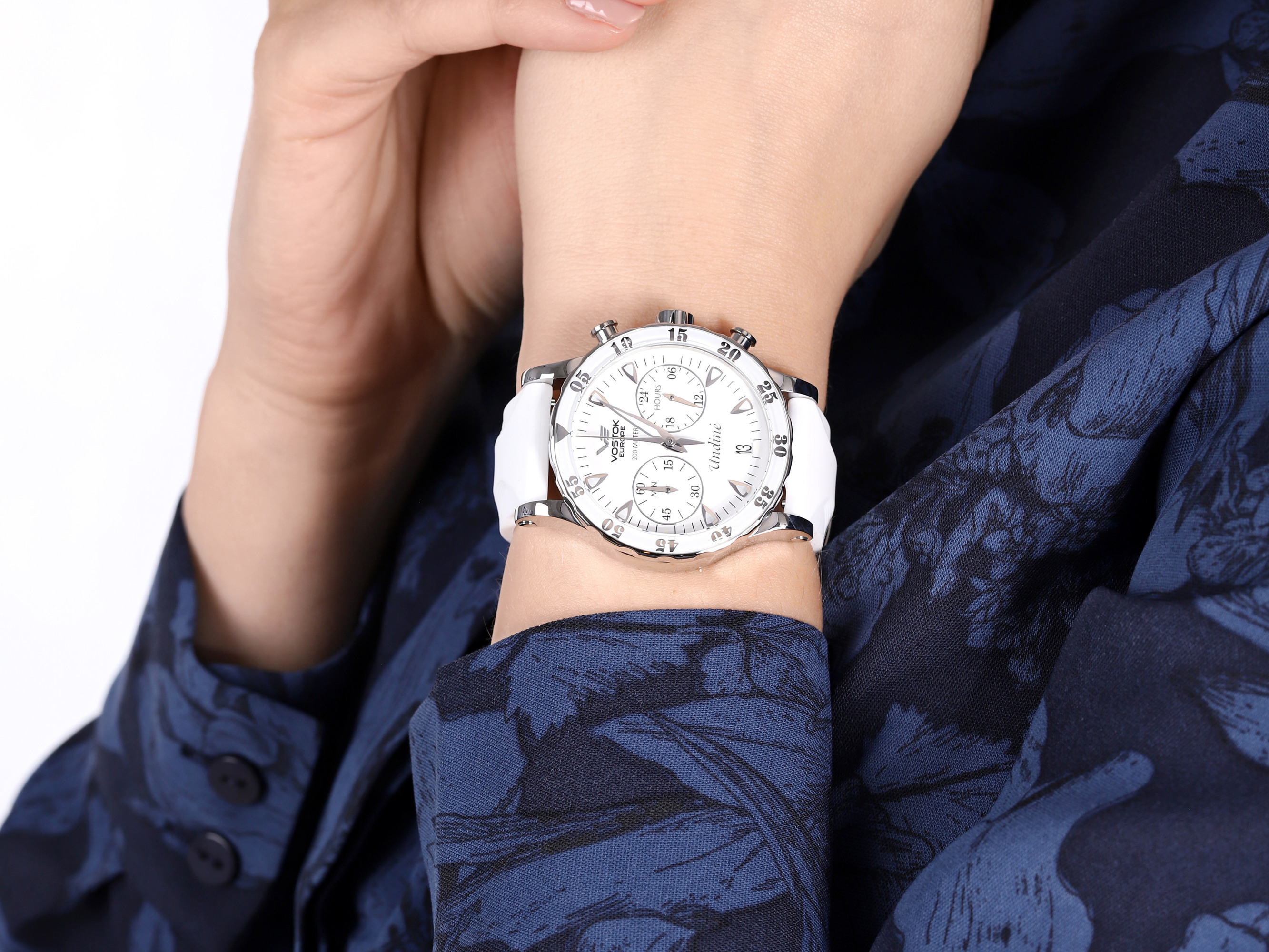 zegarek Vostok Europe VK64-515A524 Undine Chrono Undine mineralne utwardzane