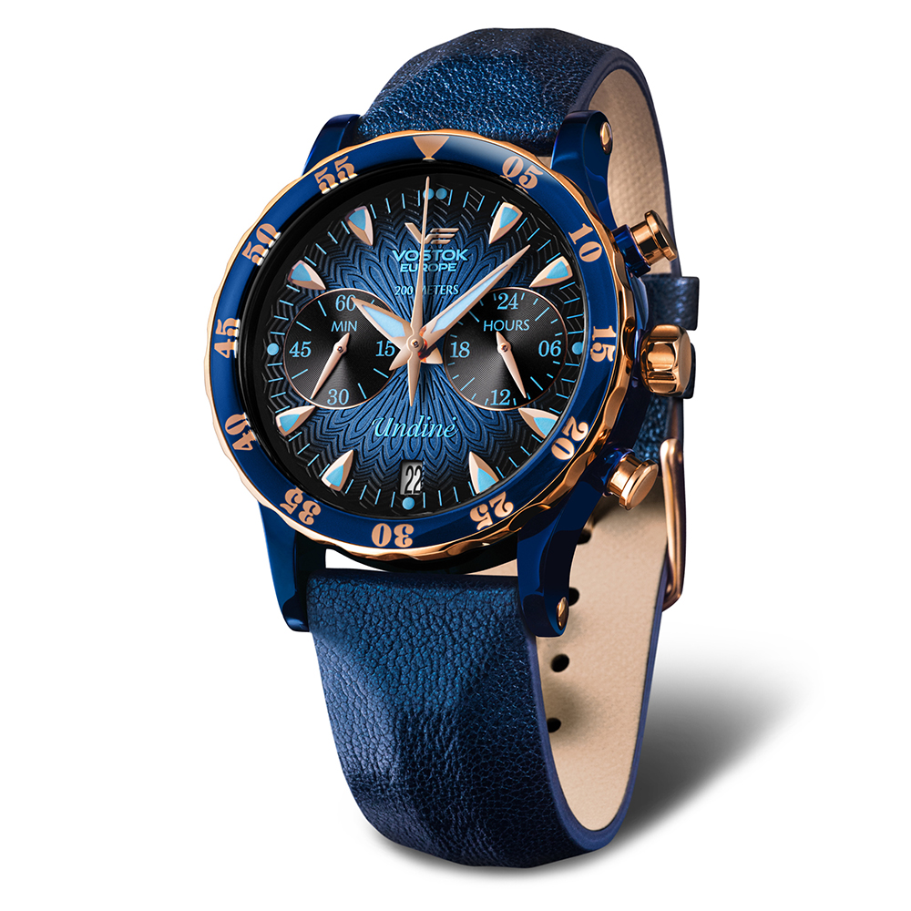 zegarek Vostok Europe VK64-515E628 Undine Chrono damski z chronograf Undine