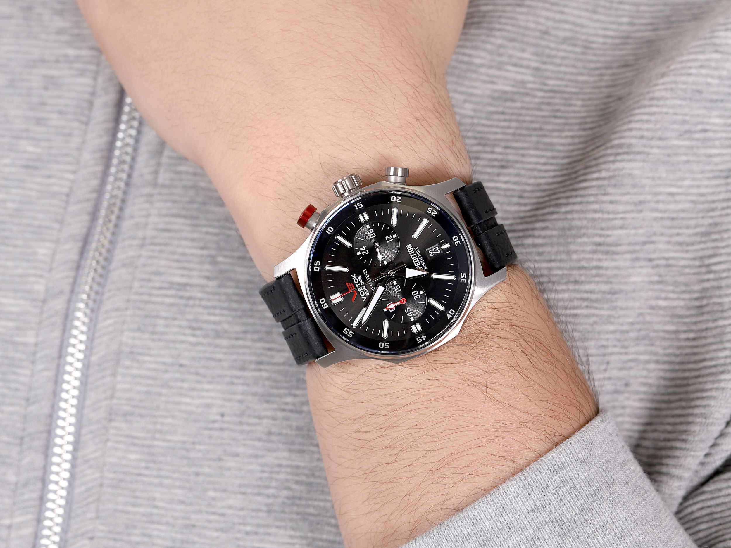 zegarek Vostok Europe VK64-592A559 Expedition Chrono męski z chronograf Expedition