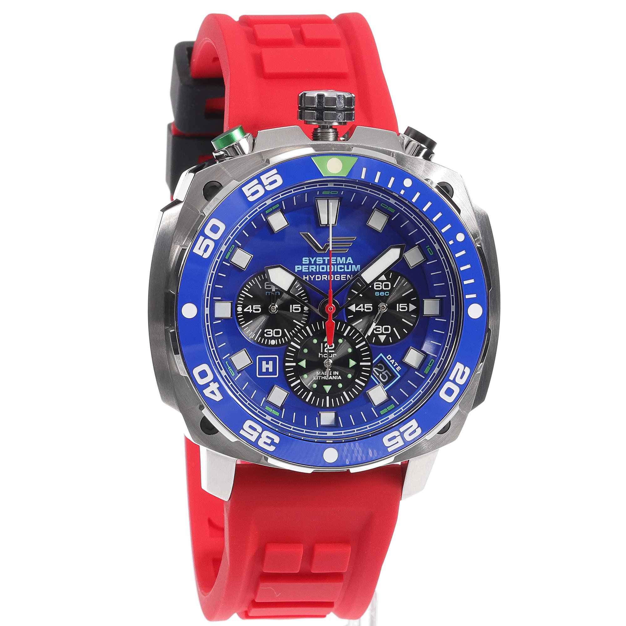 zegarek Vostok Europe VK67-650A720SR Systema Periodicum Hydrogen męski z chronograf Systema Periodicum - miniatura 3
