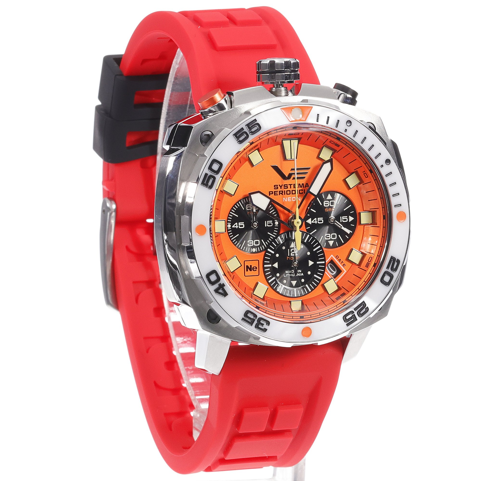 zegarek Vostok Europe VK67-650A723SR Systema Periodicum Neon męski z chronograf Systema Periodicum - miniatura 3
