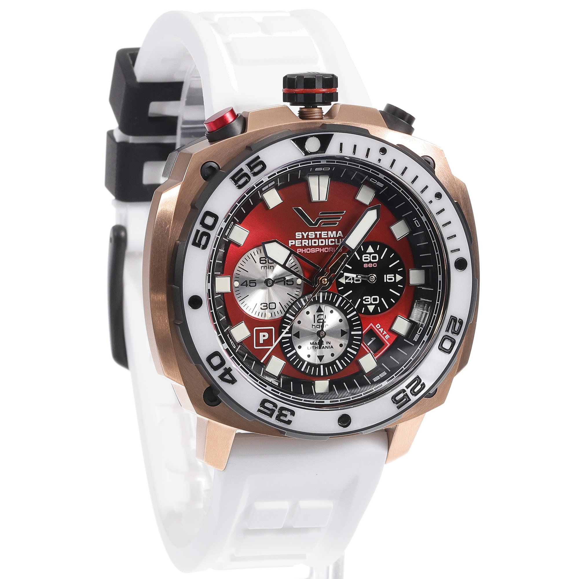 zegarek Vostok Europe VK67-650E724SW Systema Periodicum Phosphorus męski z chronograf Systema Periodicum - miniatura 3