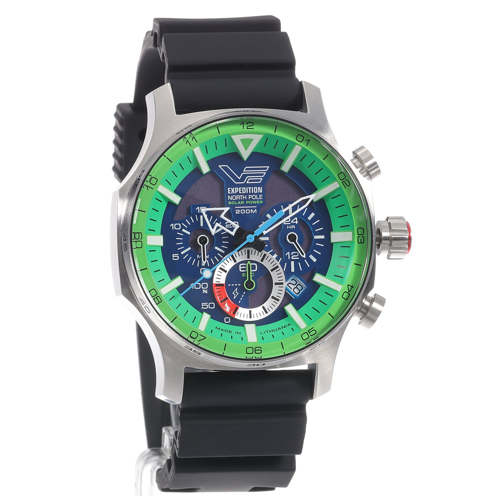 zegarek Vostok Europe VR42-595A733SB Expedition North Pole 1 Polar Spruce Solar 47mm męski z chronograf Expedition - miniatura 3