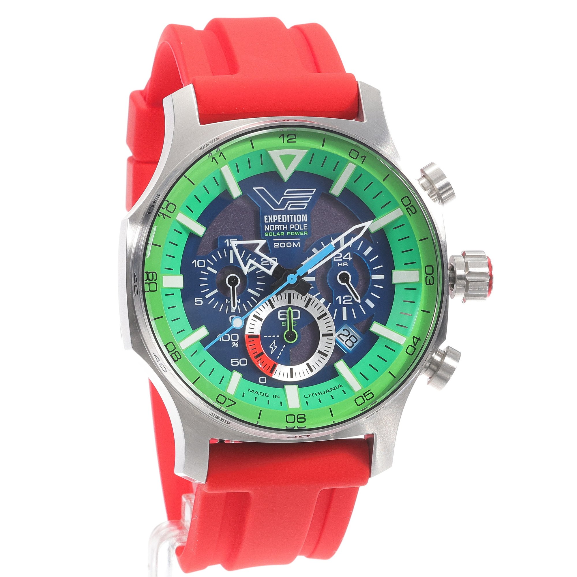 zegarek Vostok Europe VR42-595A733SR Expedition North Pole 1 Polar Spruce Solar 47mm męski z chronograf Expedition - miniatura 3