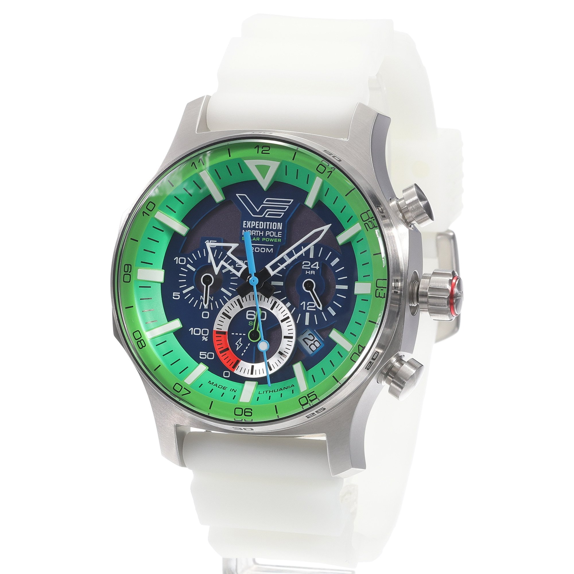 zegarek Vostok Europe VR42-595A733SWL solar męski Expedition Expedition North Pole 1 Polar Spruce Solar 47mm - miniatura 2
