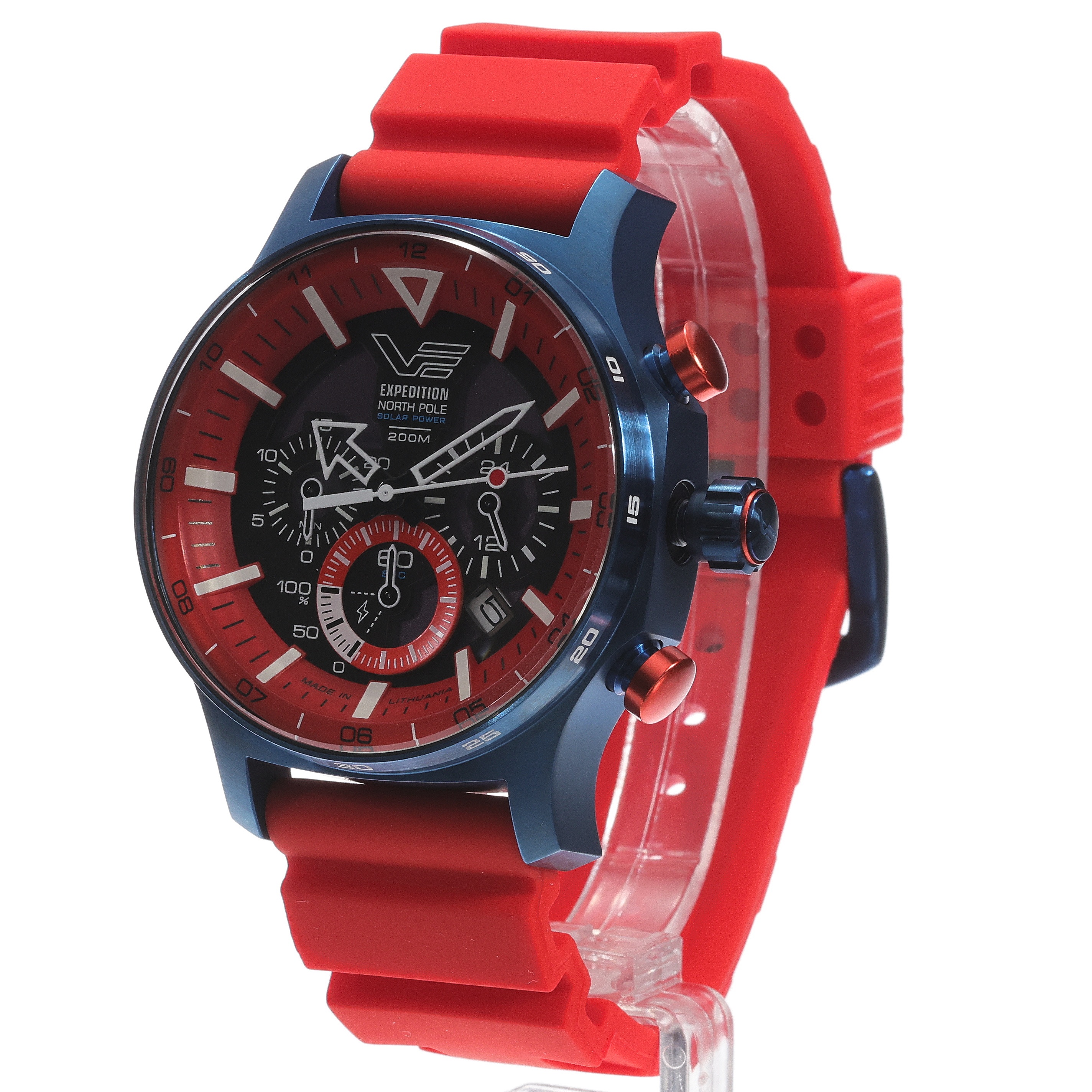zegarek Vostok Europe VR42-595D734S solar męski Expedition Expedition North Pole 1 Polar Sunrise Solar 47mm - miniatura 2