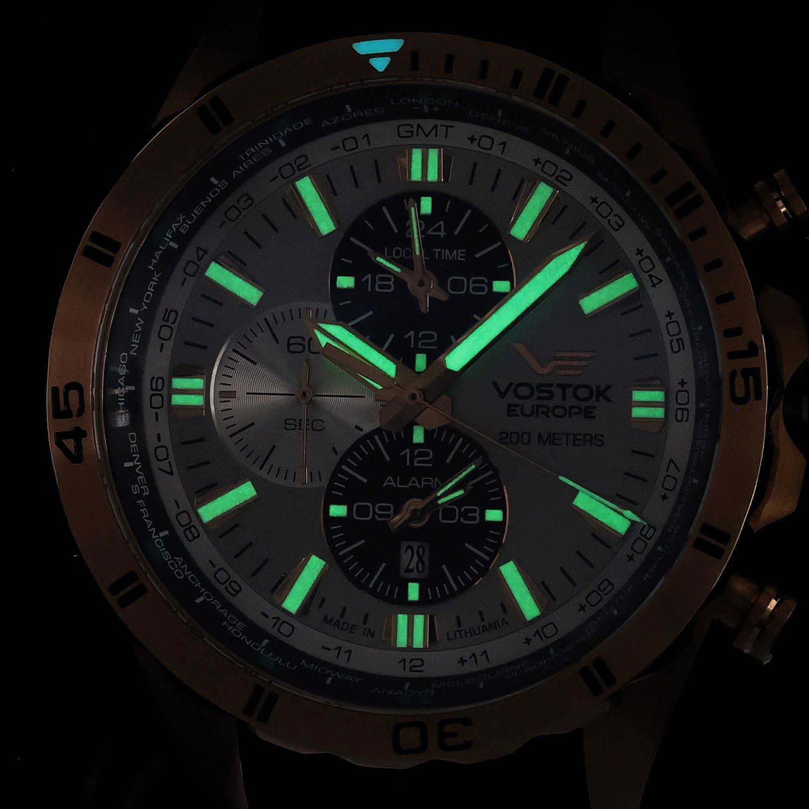 zegarek Vostok Europe YM26-320B653S kwarcowy męski Almaz Almaz Dual Time - miniatura 5