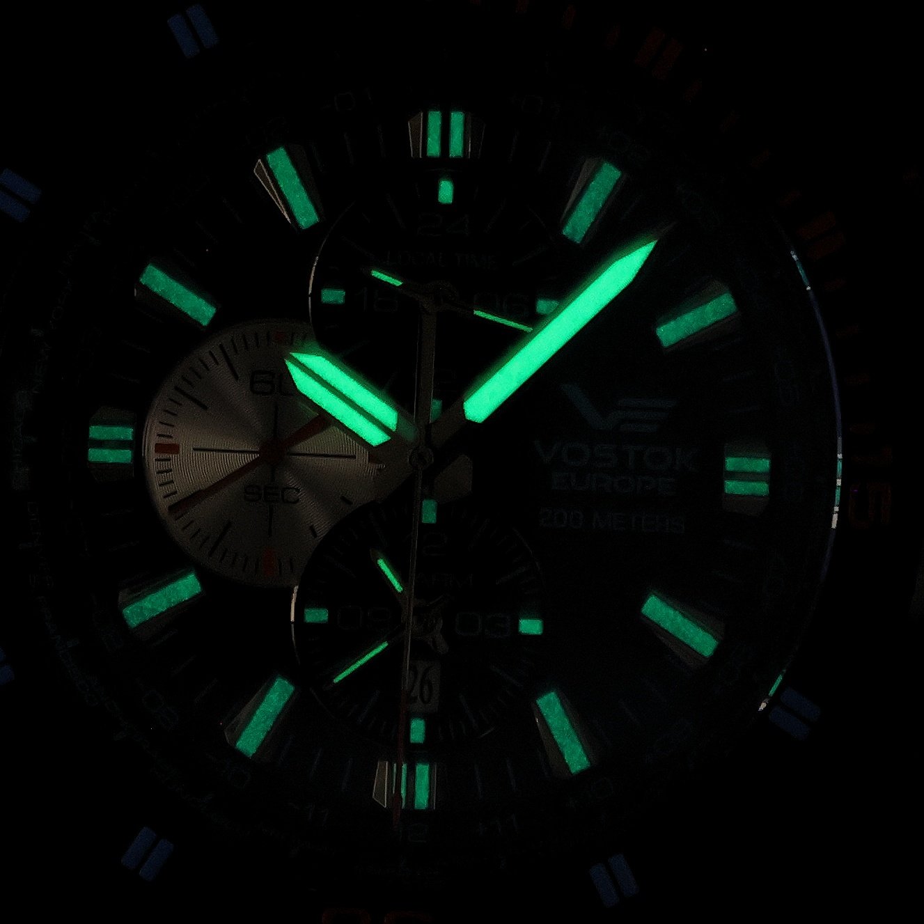 zegarek Vostok Europe YM26-320C654S kwarcowy męski Almaz Almaz Dual Time - miniatura 5
