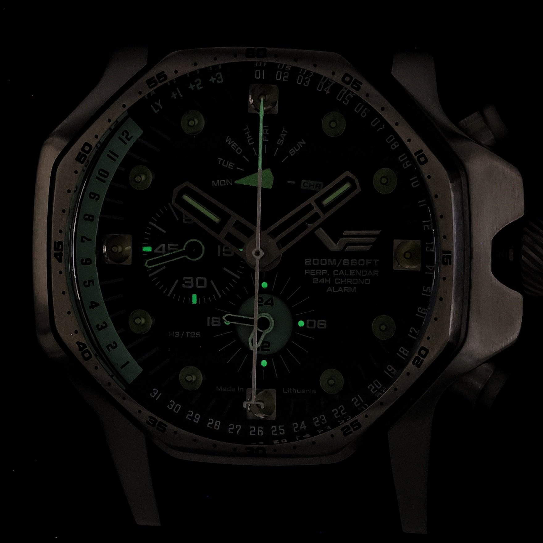 zegarek Vostok Europe YM86-640A695S Atomic Age Oppenheimer Line Multifunction Atomic Age mineralne utwardzane - miniatura 5