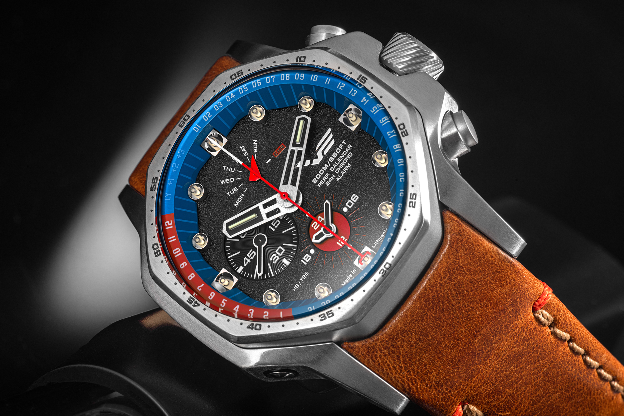 zegarek Vostok Europe YM86-640A696SW męski z chronograf Atomic Age