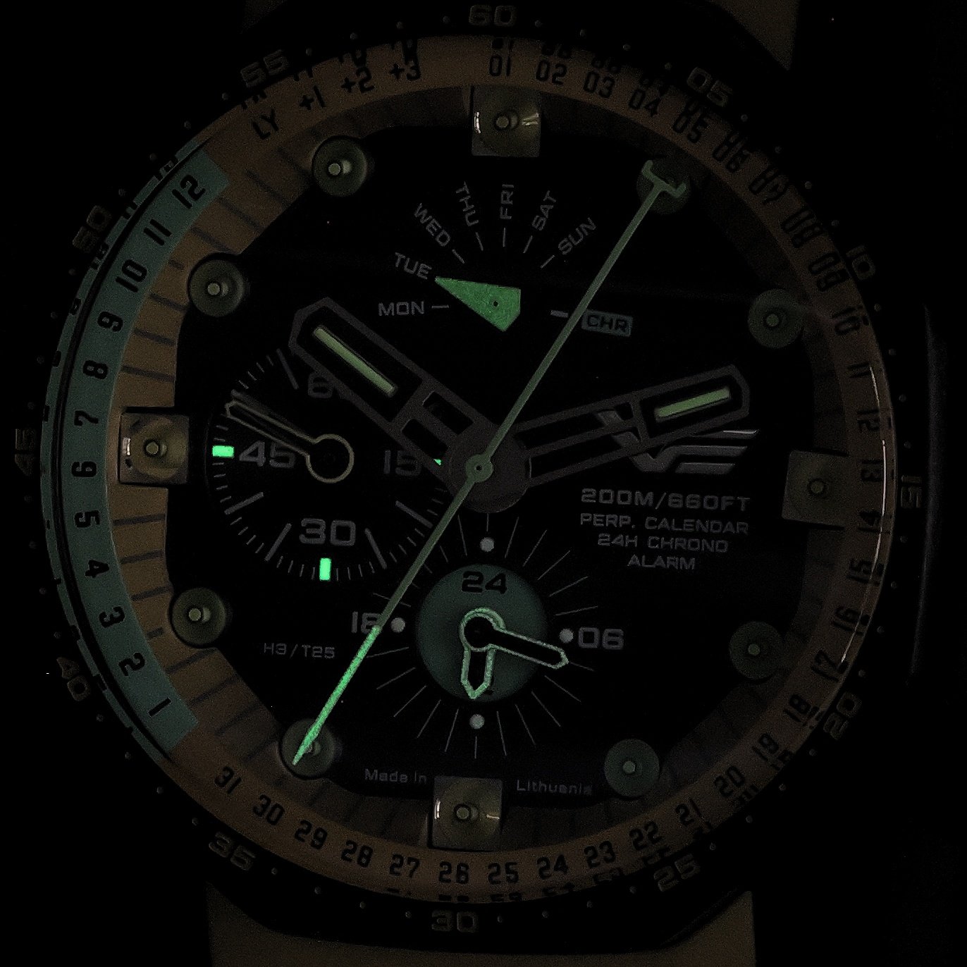 zegarek Vostok Europe YM86-640C697S Atomic Age Oppenheimer Line Multifunction Atomic Age mineralne utwardzane - miniatura 5