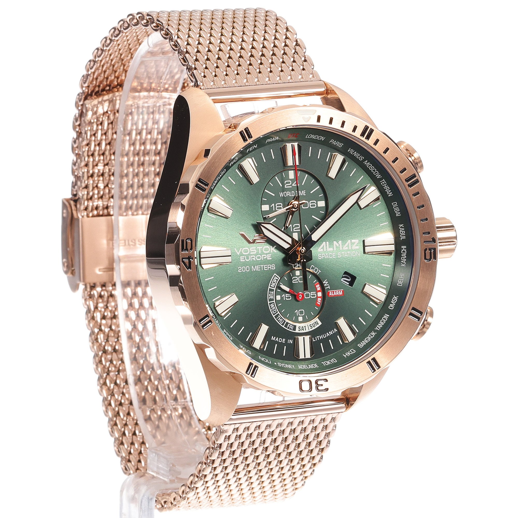 zegarek Vostok Europe YM8J-320B656B Almaz Multifunction męski z chronograf Almaz - miniatura 3