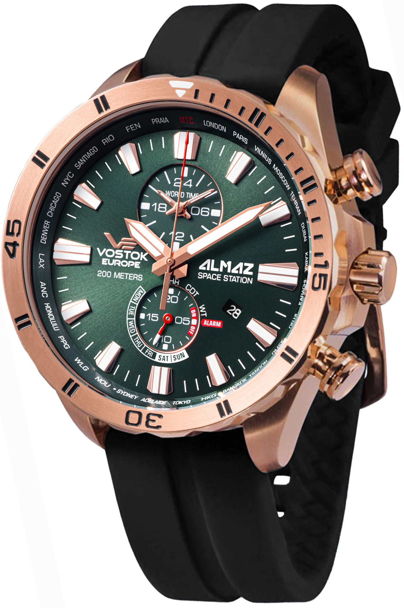 zegarek Vostok Europe YM8J-320B656S Almaz Multifunction męski z chronograf Almaz - miniatura 6