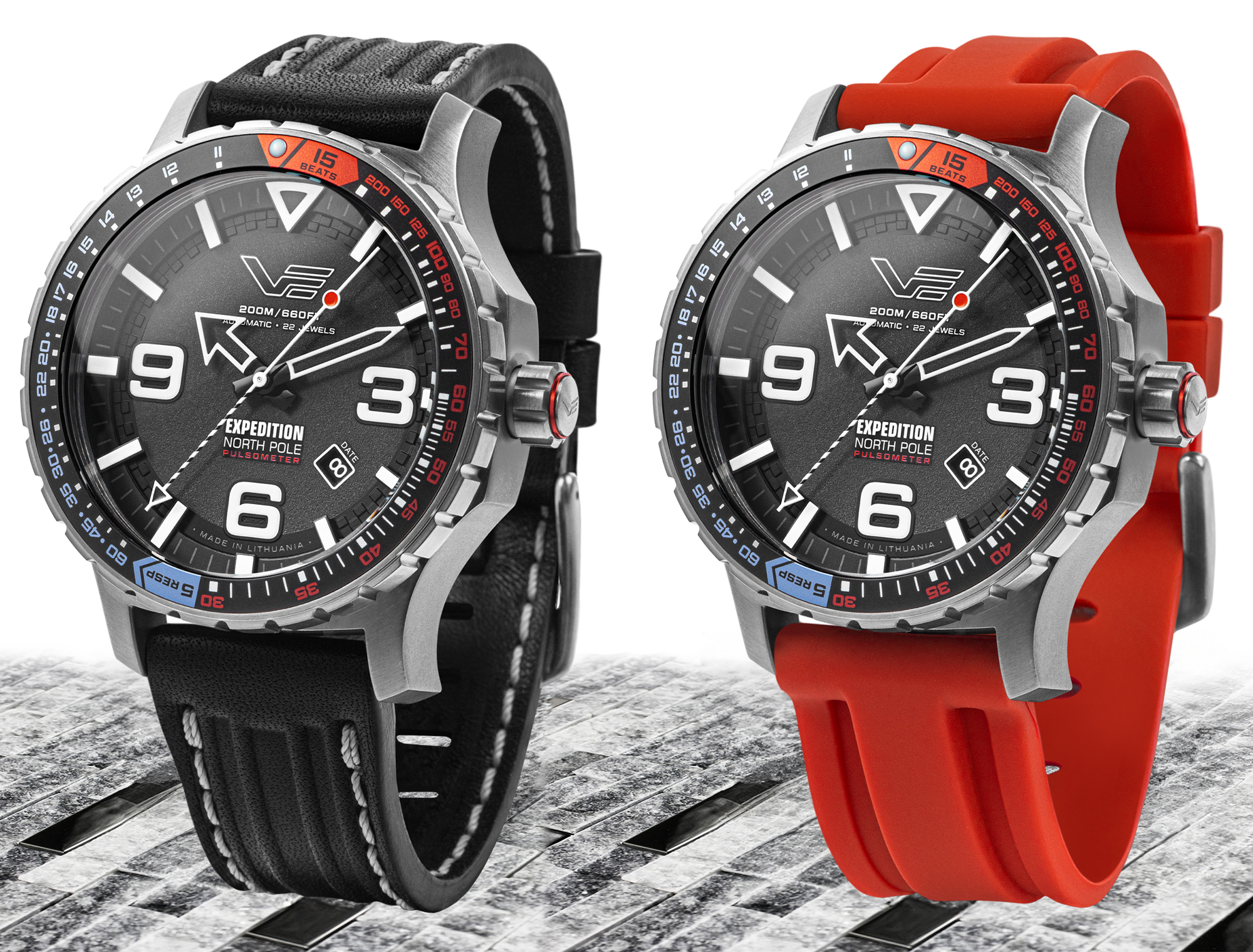 zegarek Vostok Europe YN55-597A729 Expedition North Pole 1 Polar Legend Automatic 47mm Expedition mineralne utwardzane